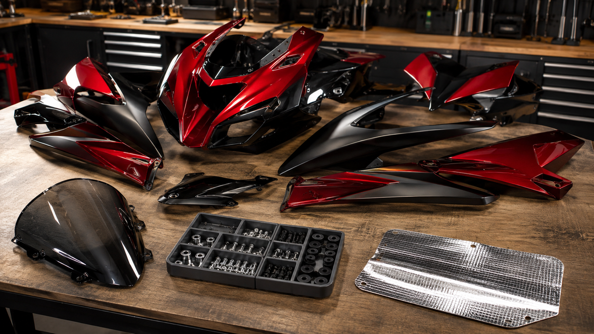 Which Fairing Brands Include a Windscreen, Bolt Kit, and Heat Shield?
