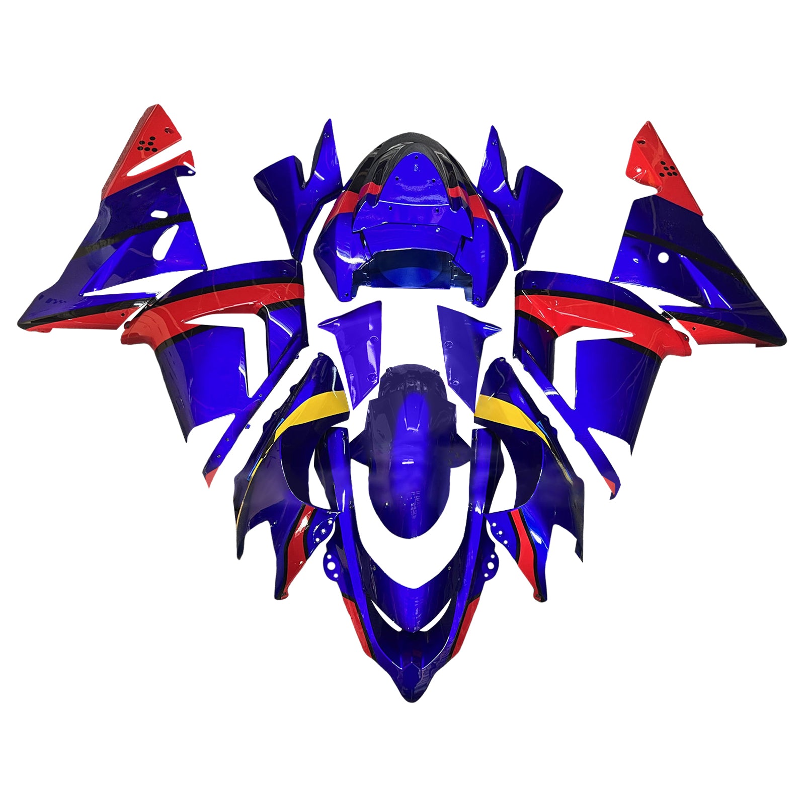 Amotopart 2004-2005 Kawasaki ZX10R Blue Red Fairing Kit