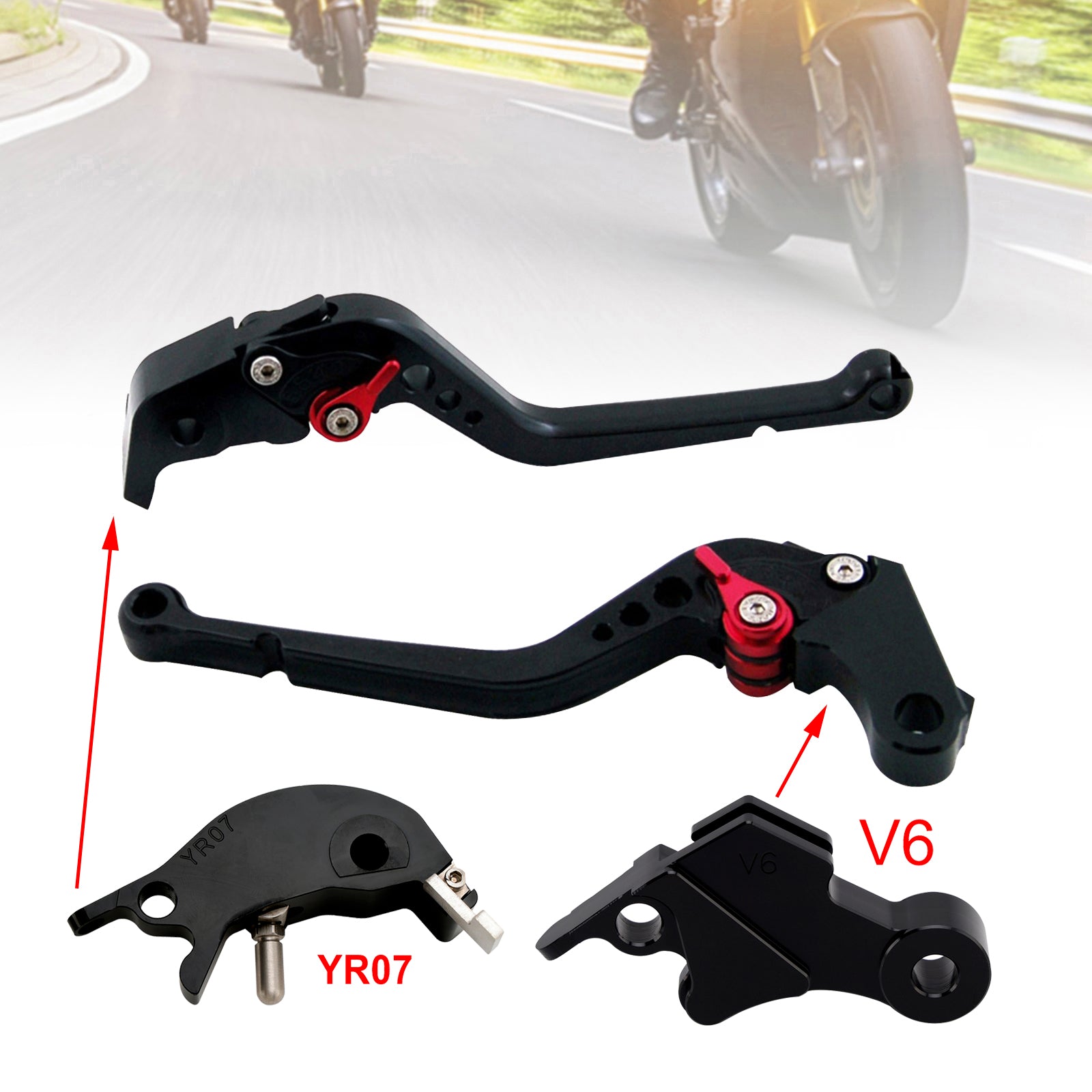 2024-2025 YAMAHA XSR900 XSR900GP MT-09 MT-09SP Lång kopplingsbromsspak