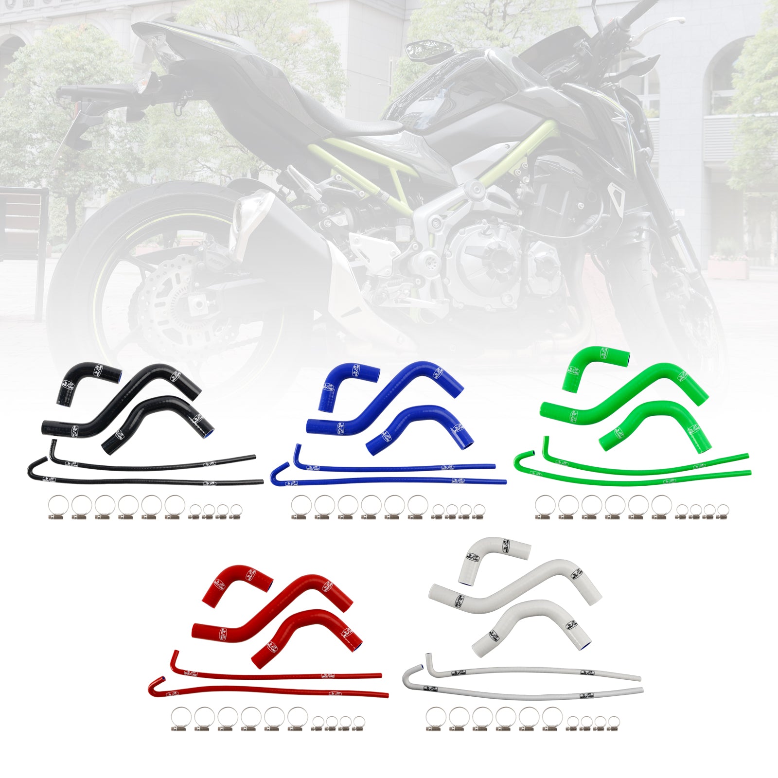 Kawasaki Z900 17-24 & Kit de mangueira de refrigeração de radiador de silicone 17-25 Z900RS