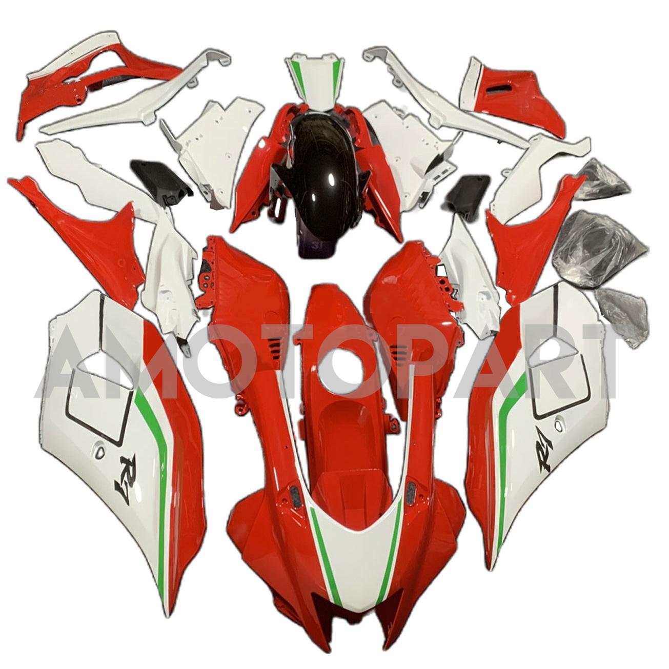 Amotopart 2021-2025 Yamaha YZF-R7 White Red Fearing Kit