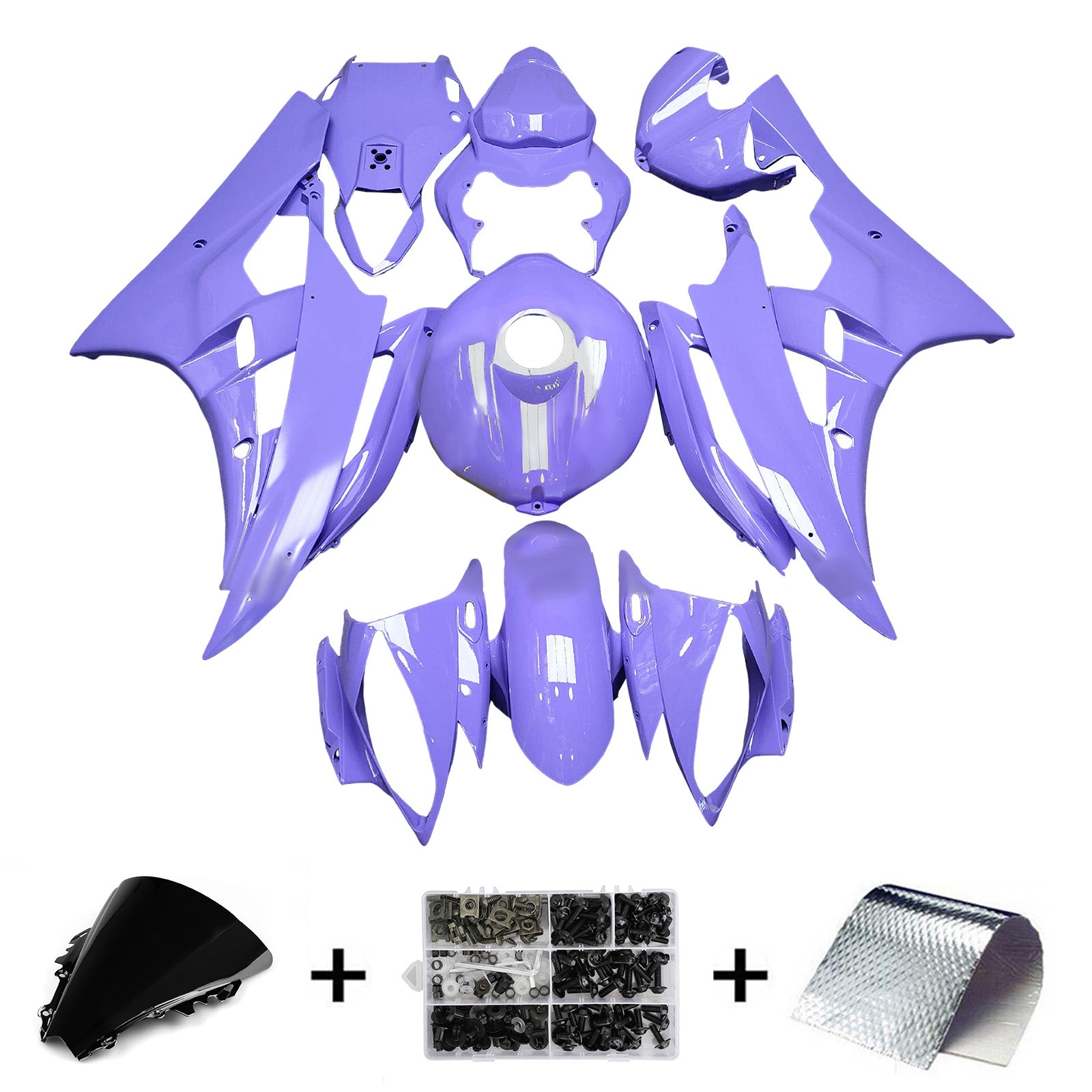 Amotopart 2006-2007 Yamaha YZF-R6 Light Purple Fairing Kit