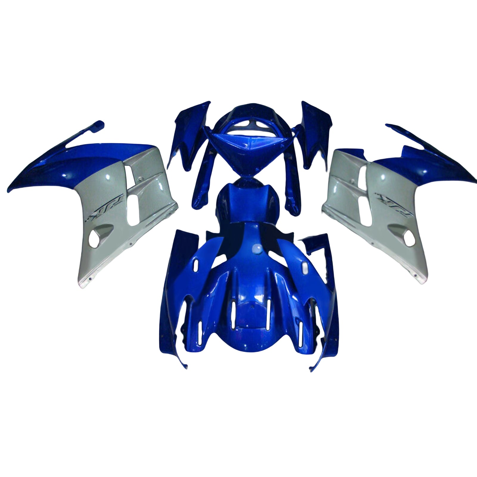 Amotopart Yamaha FJR1300 2001-2006 Zestaw Fairing Blue Style2