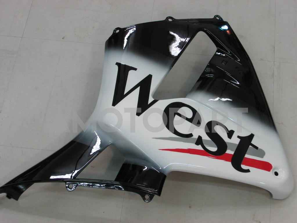 Amotopart 2005-2006 Honda CBR600RR Black & White Style 1 Fairing Kit