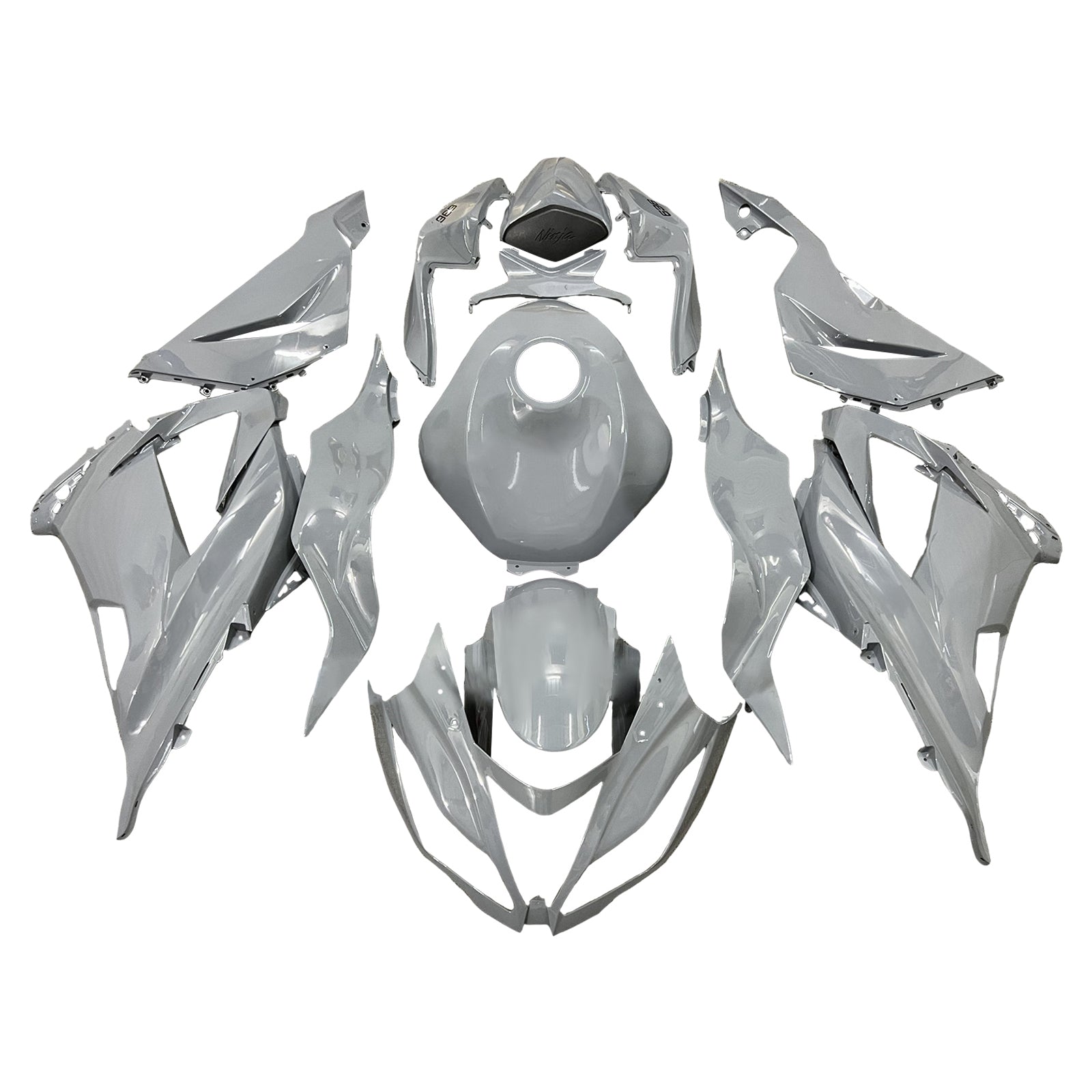 Amotopart 2013-2018 Kawasaki ZX6R 636 Gray Fairing Kit
