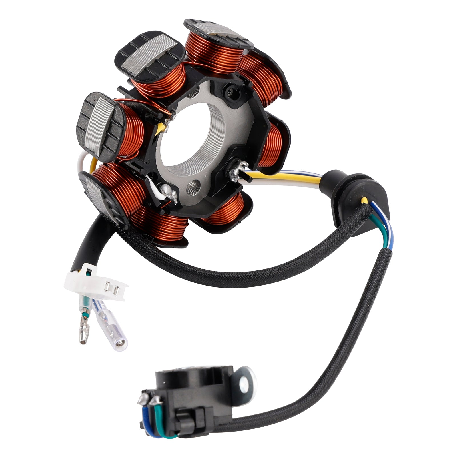 Modenas Kriss 120 Field Coil 8 Coil - 4 Wire - Stator Assy