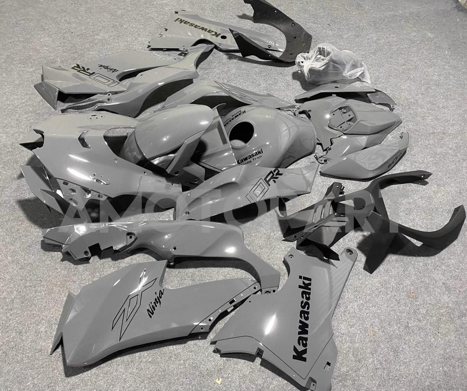 Amotopart 2021-2025 Kawasaki ZX 10RR ZX 10R Grey Fairing Kit