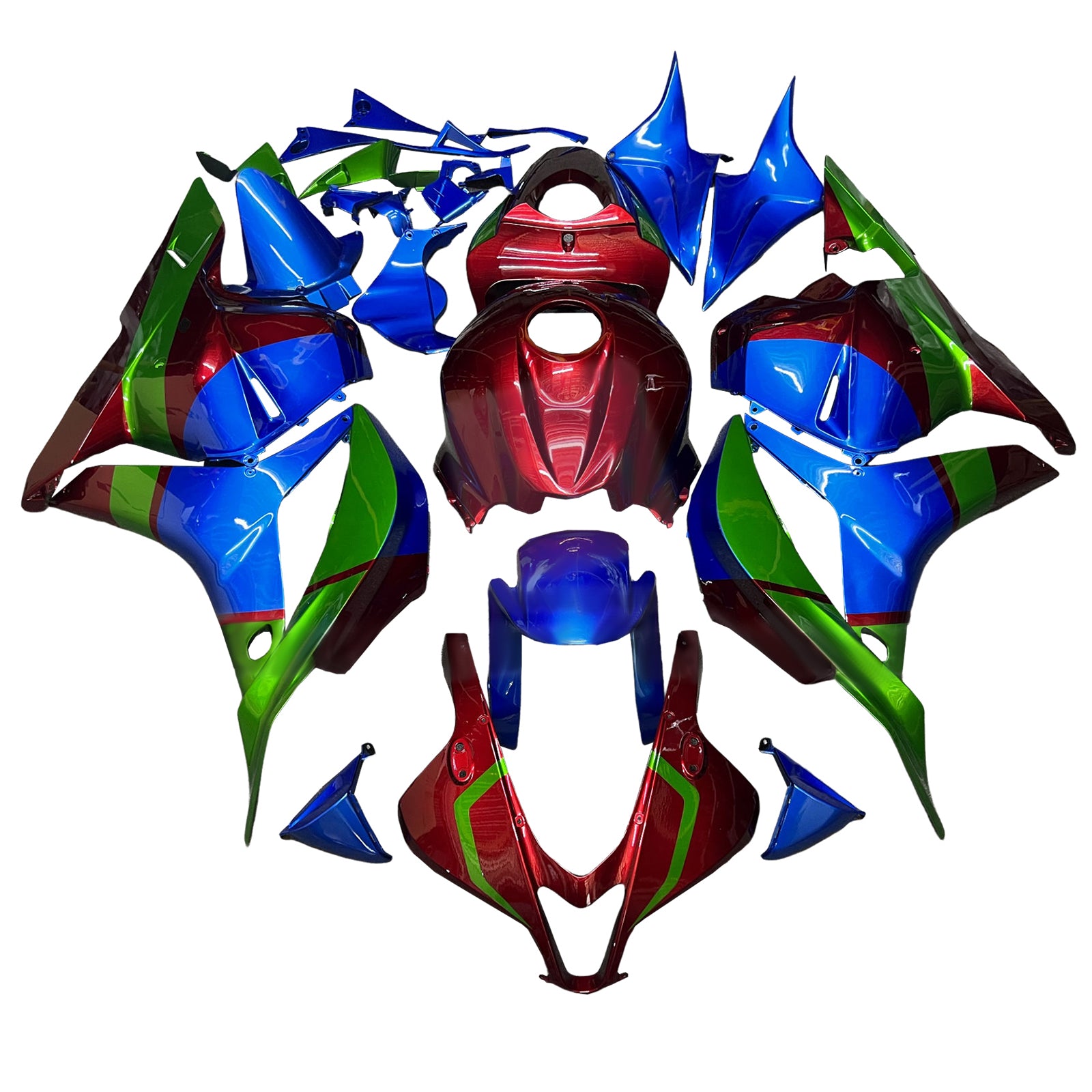 Amotopart 2009-2012 Honda CBR600RR Red Blue Green Fairing Kit