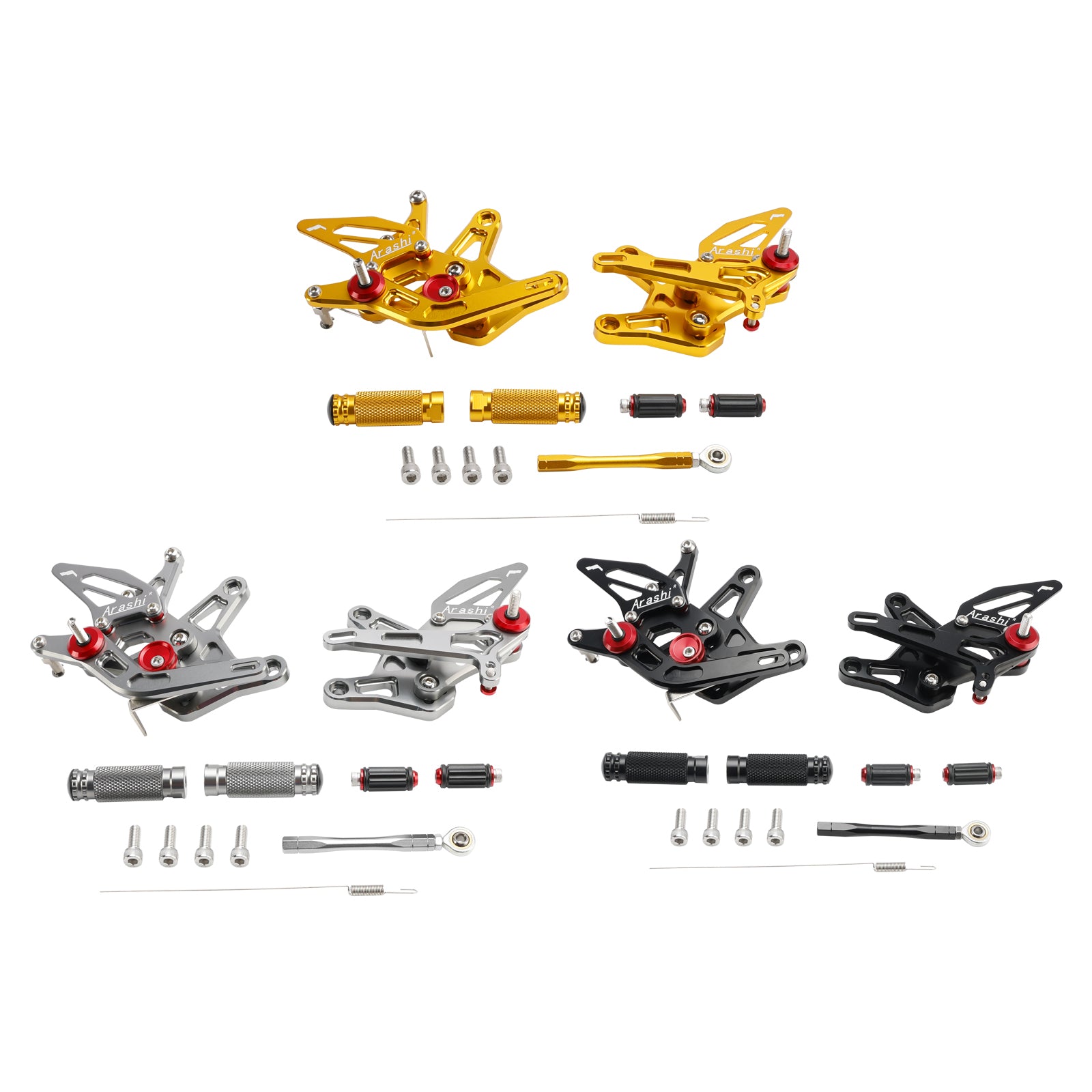 2024-2025 Kawasaki Ninja ZX6R ZX636 CNC Aluminum Rearsets Footpegs