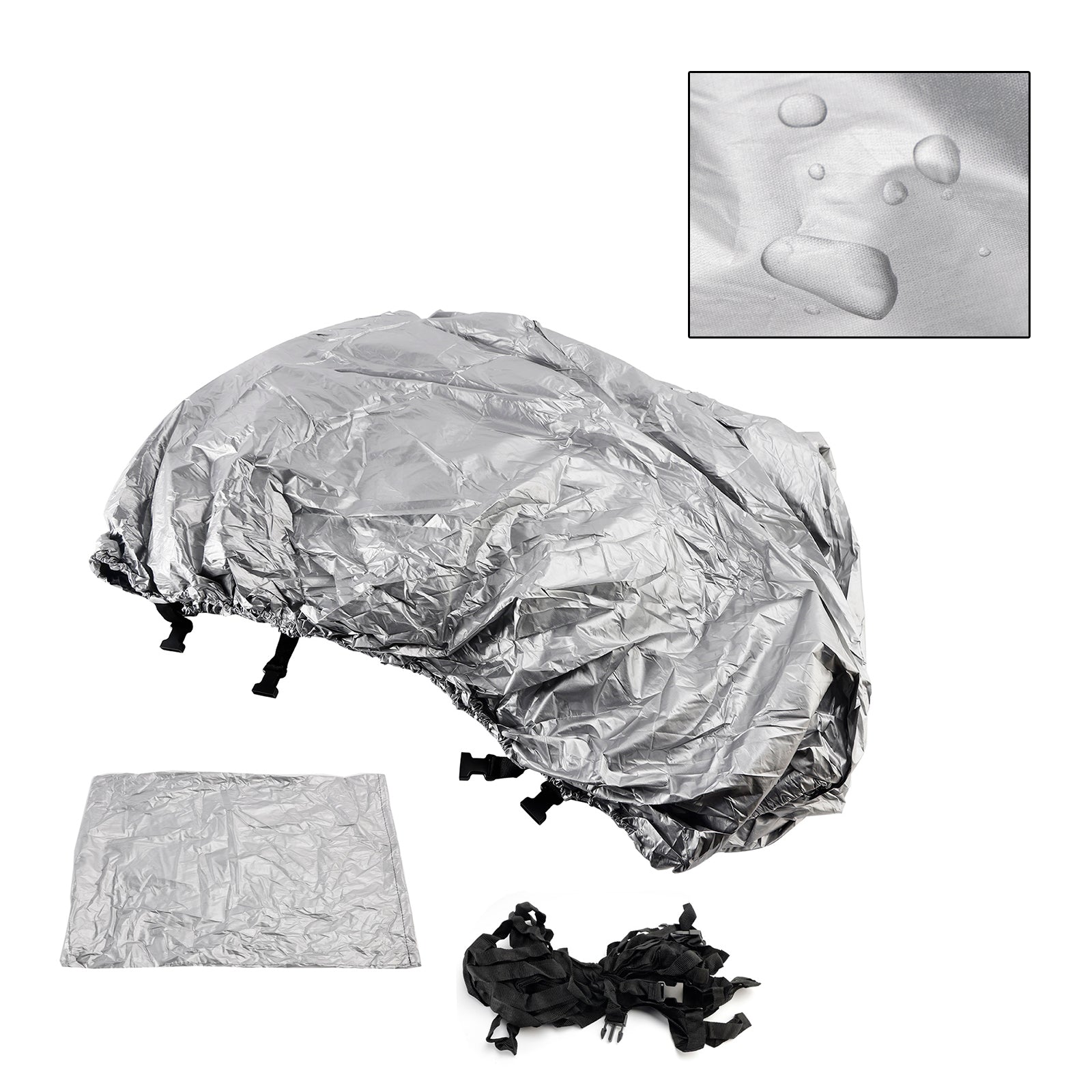 Universal Waterproof Duty Boat Cover 16-18Ft Silver For Fishing Boat Shelter