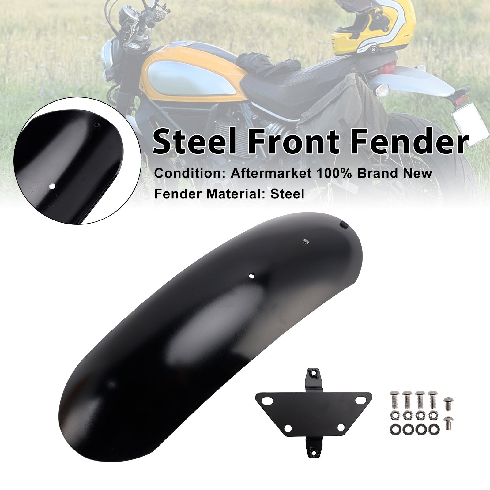 2015-2025 Ducati Scrambler 1100 800 stalen voorspatbordspatbord