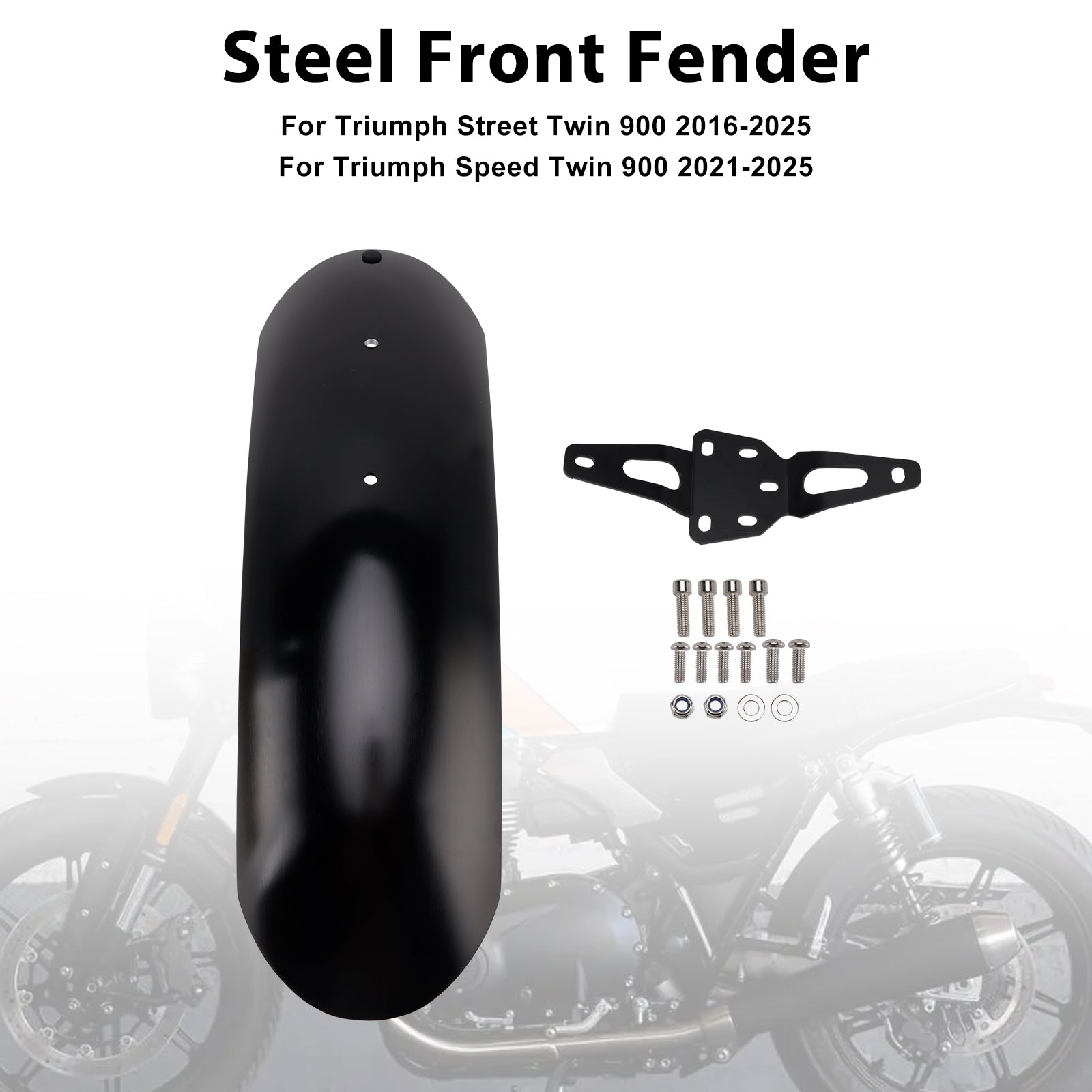 Street Scrambler 900 Speed Twin 900 Steel Front Fender Mudguard
