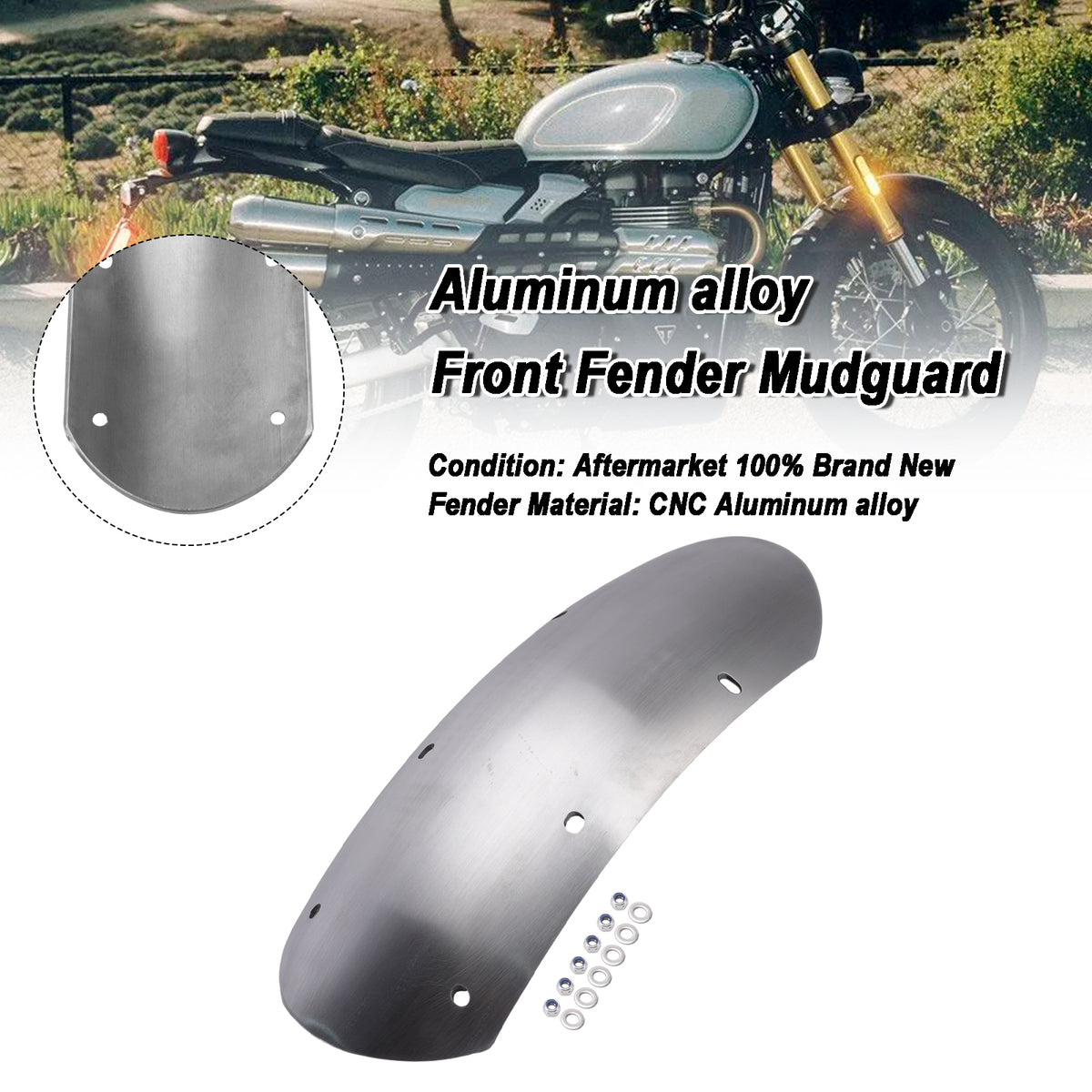 2026-2027 Street Scrambler 900 Aluminum alloy Front Mudguard