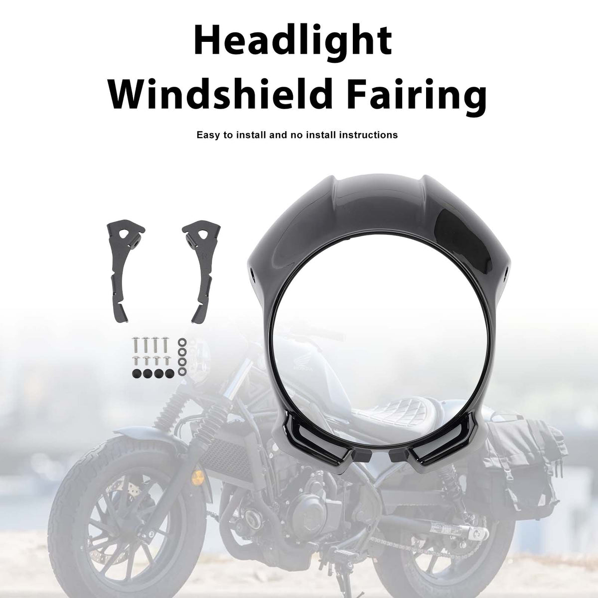 2020-2026 Honda Rebel CMX300 CMX500 Headlight Windshield Cover Fairing