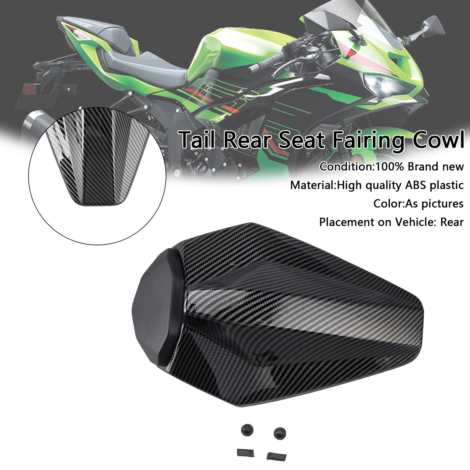 2019-2025 Kawasaki ZX6R ZX-6R Racing Tail Rear Seat Fairing Cowl
