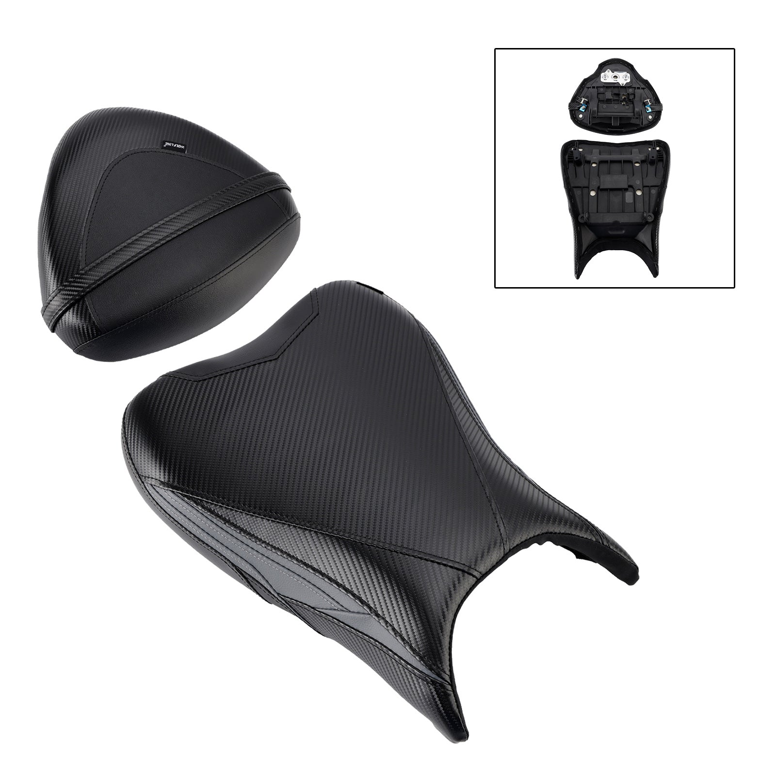 22-24 Suzuki Hayabusa Gsx1300R Driver&Passenger Seat Kit Cushion Black2