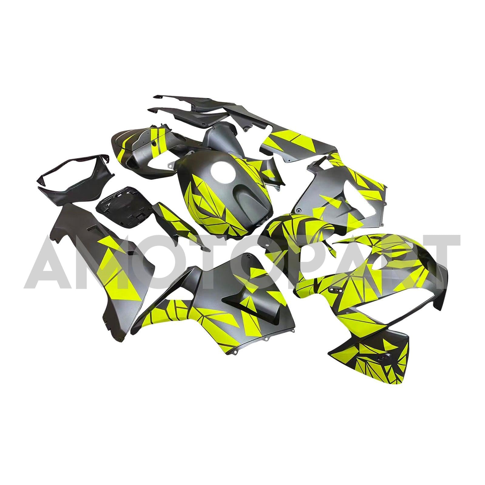 Amotopart 2005-2006 Honda CBR600RR Green Black Fairing Kit