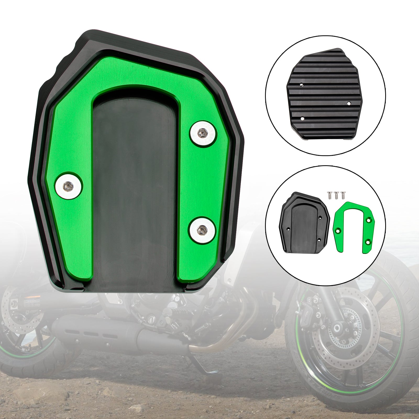 Almohadilla de placa ampliada con soporte para Kawasaki Vulcan S 650 VN650 2015-2021
