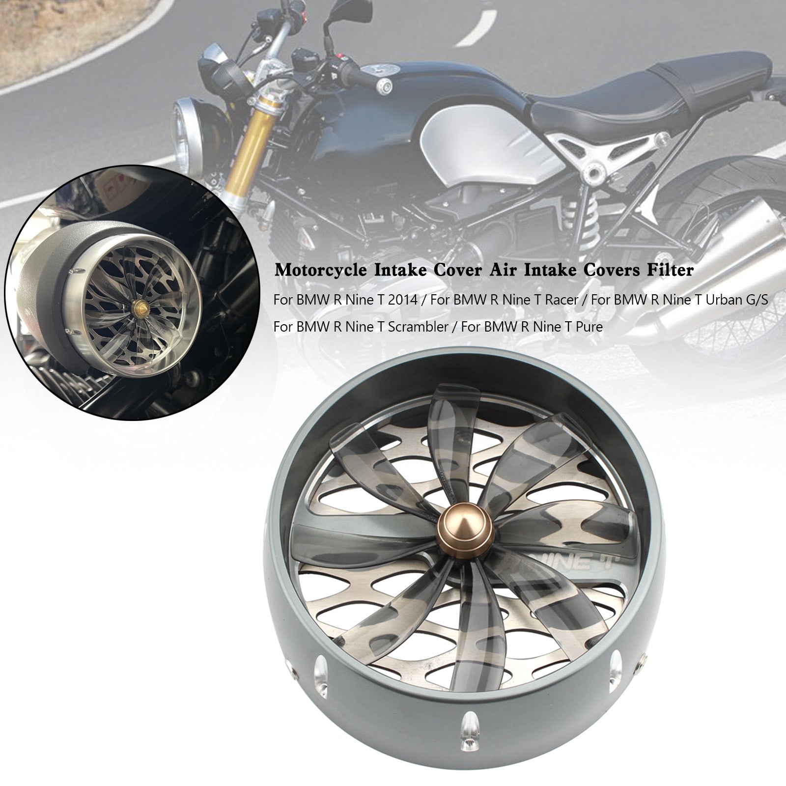 Cubierta de entrada de aire cubre filtro para BMW R Ninet Ninet R9T