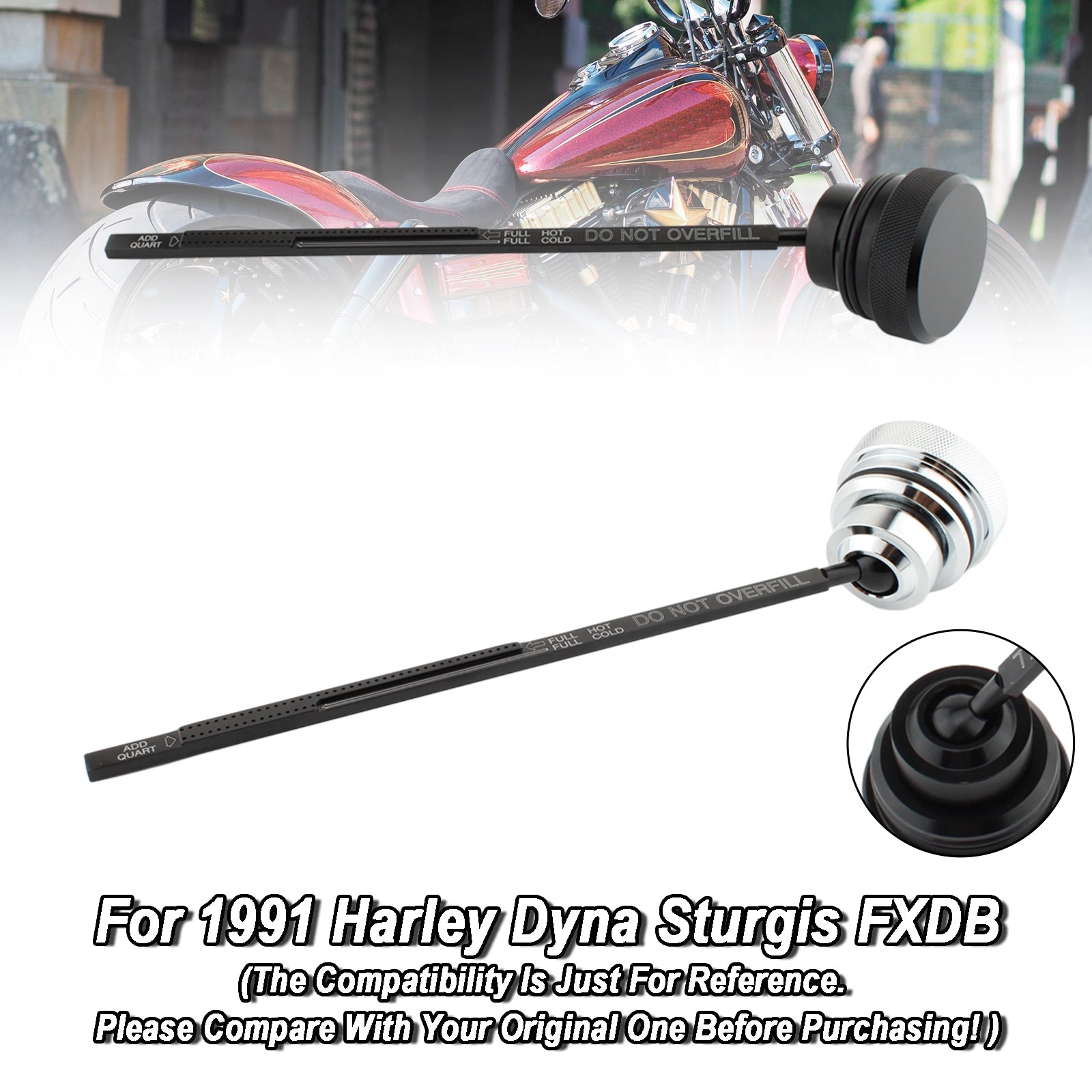 91-98 Dyna Wide Glide FXDL olejový olejový nádrž na uzávěrku nádrže 0710-0001