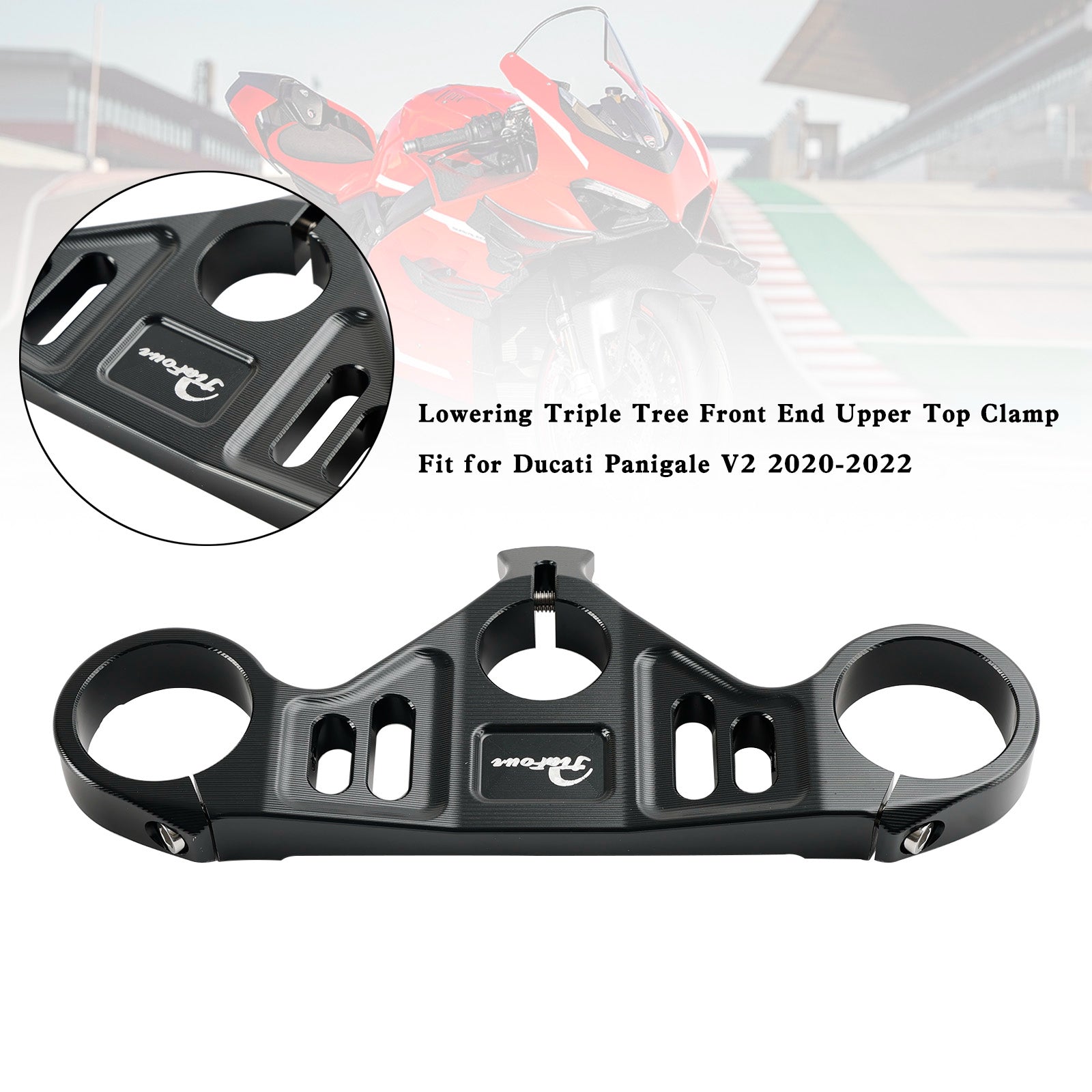 Abaissement Triple Tree Front Front supérieur supérieur Pince pour Ducati Panigale V2 2018-2022