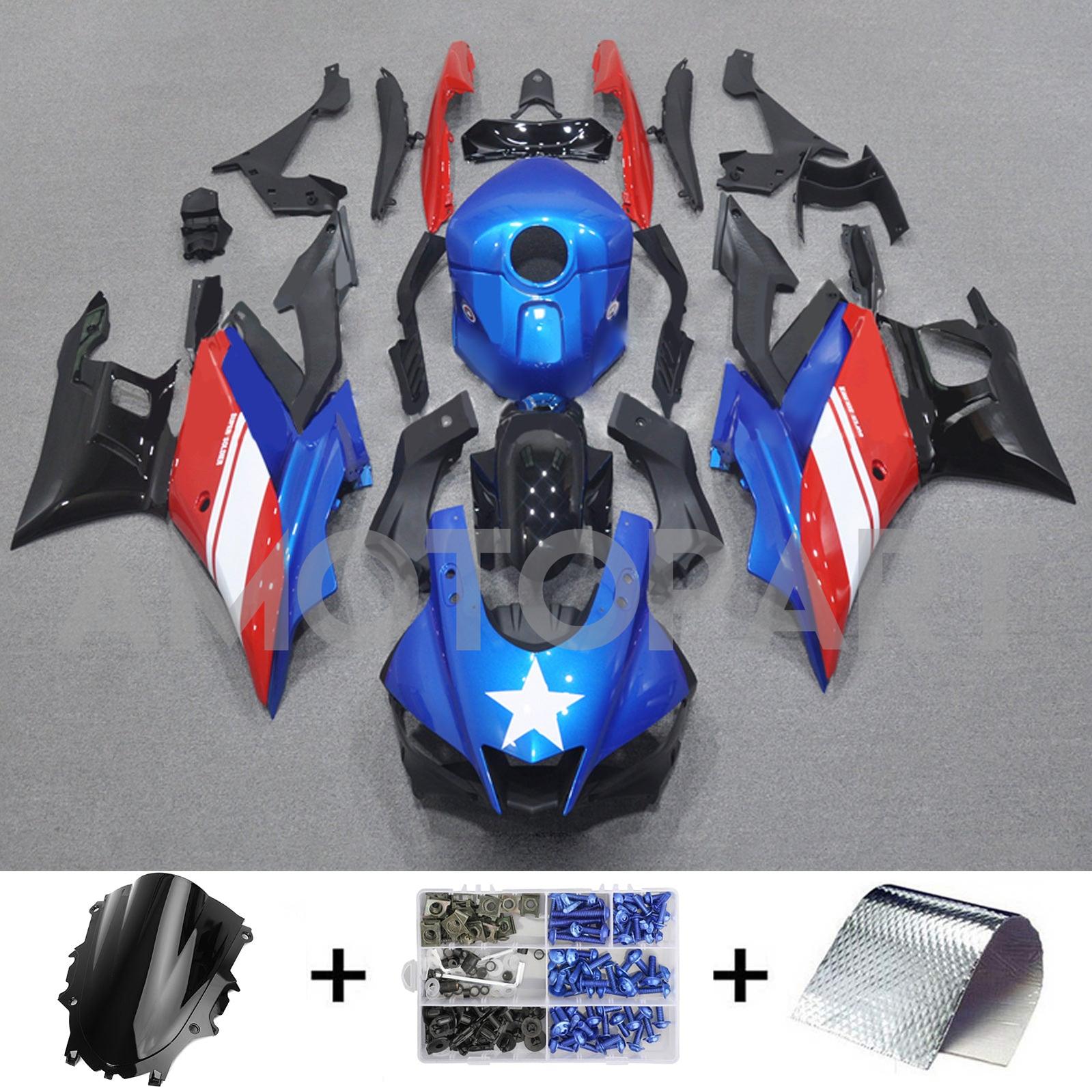 Amotopart 2022-2024 Yamaha YZF-R3 & R25 Black Blue Red Fairing Kit