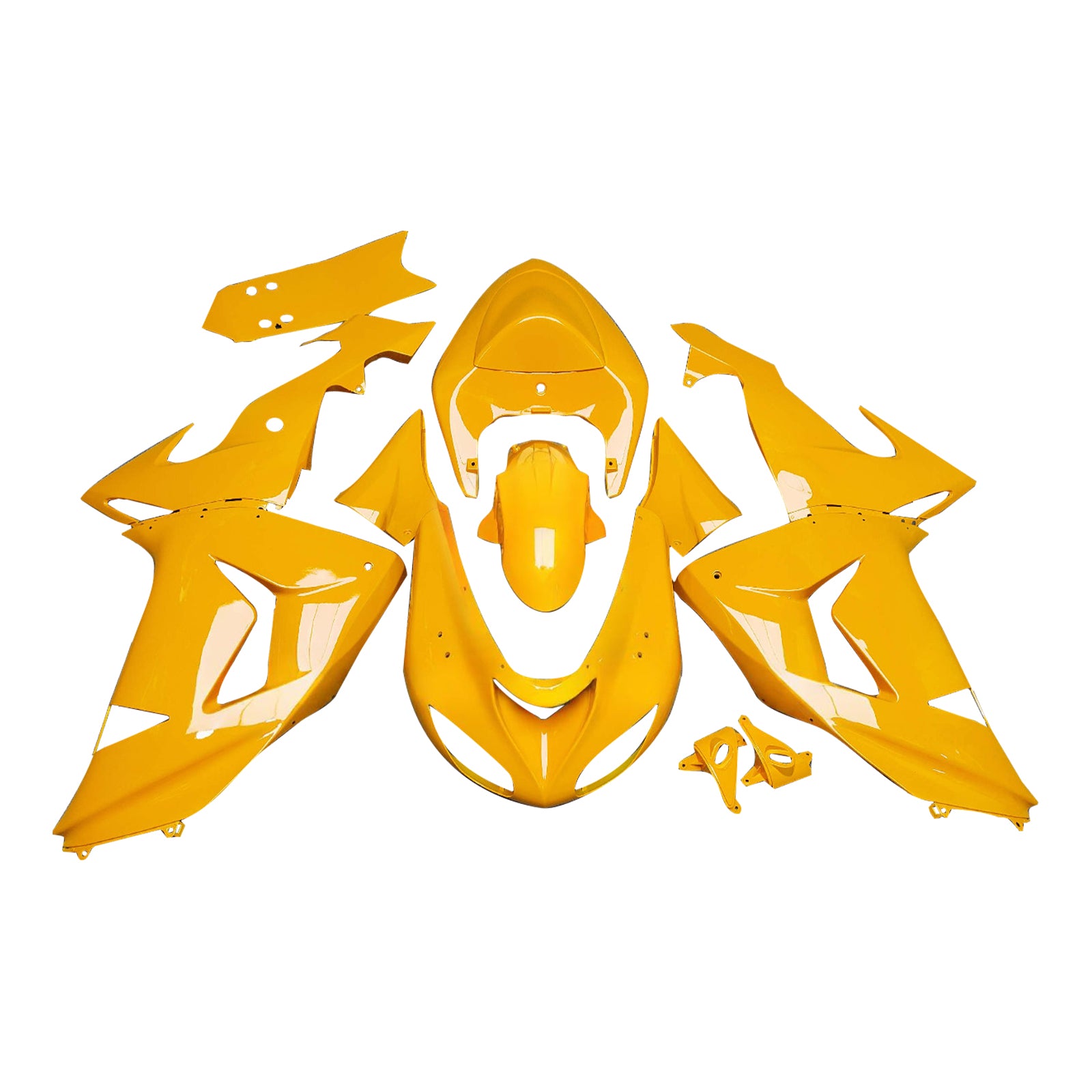 Amotopart 2006-2007 Kawasaki ZX10R Yellow Fairing Kit