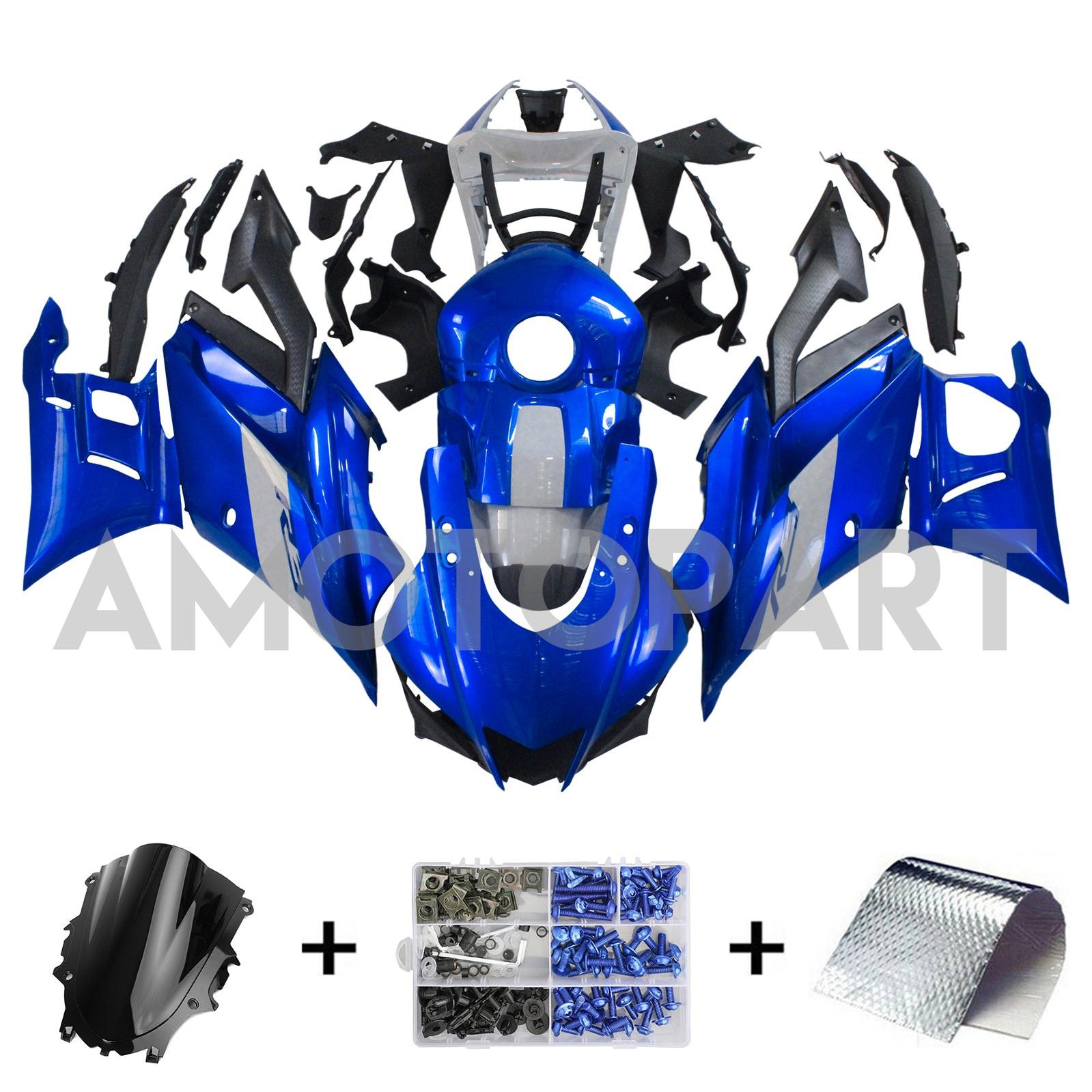 Amotopart 2019-2021 YZF-R3 R25 Yamaha Blue Fairing Kit