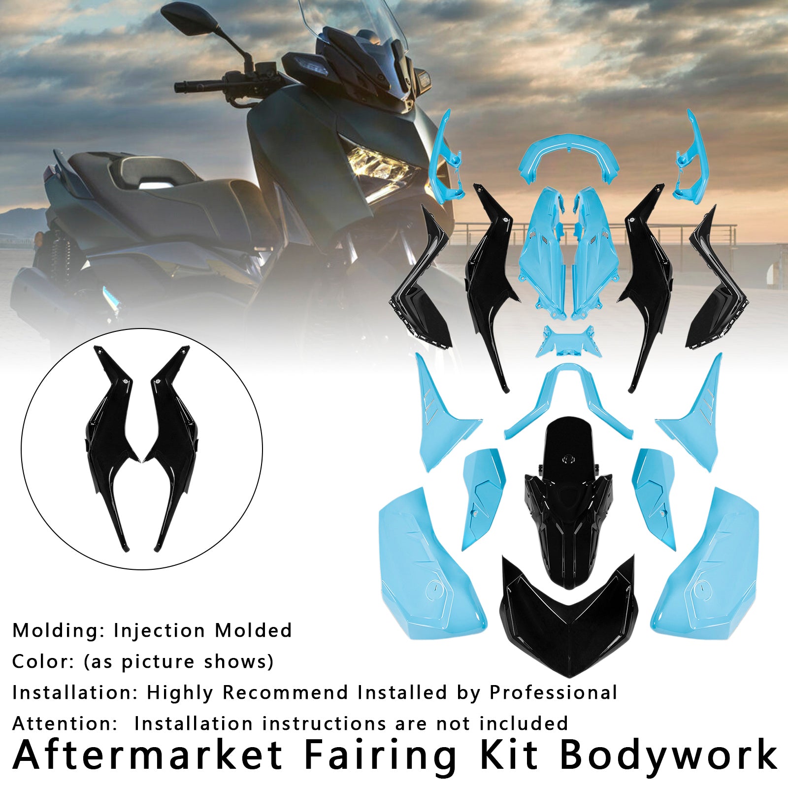 Amotopart 2023-2024 Yamaha X-MAX 300 Fairing Kit