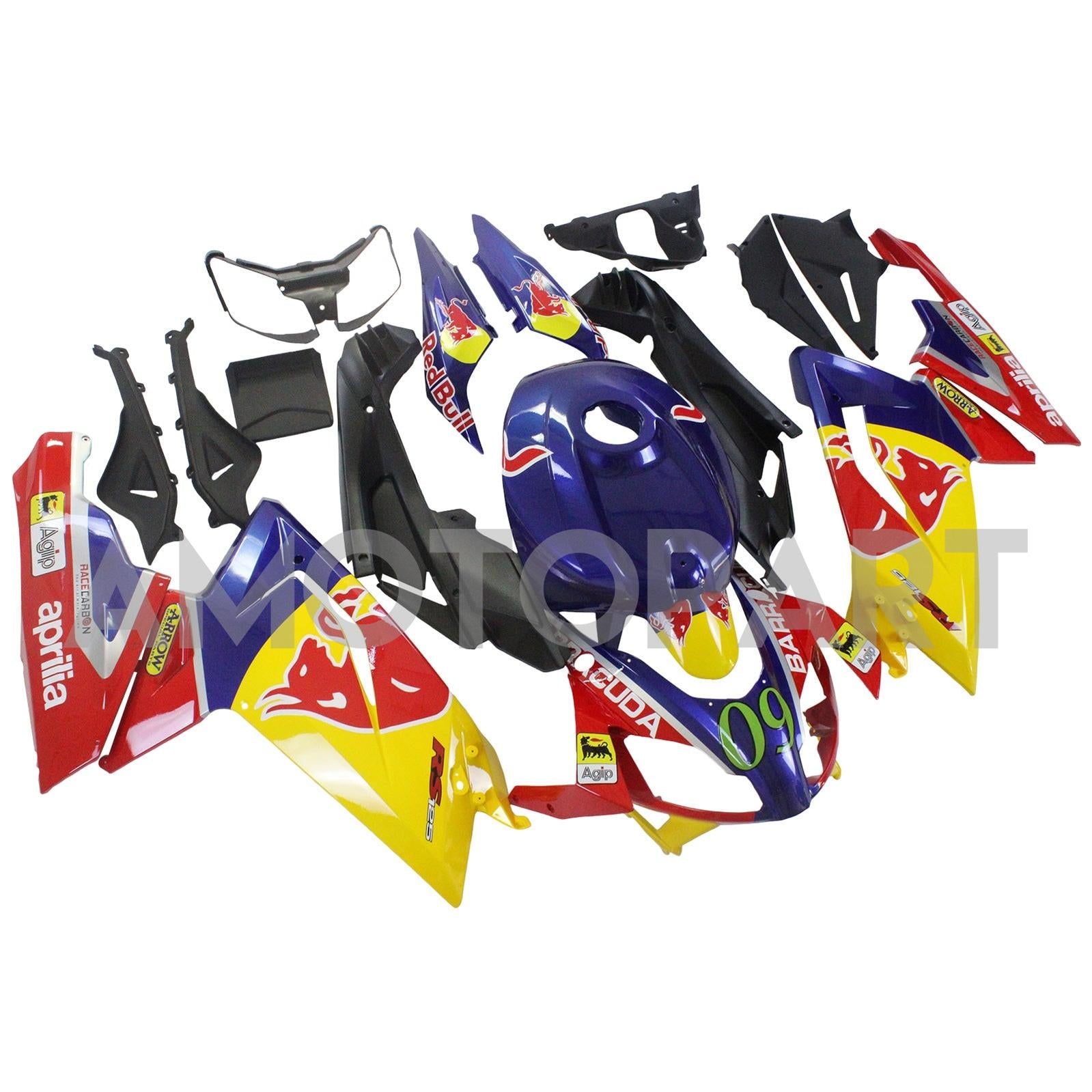 Amotopart 2006-2011 RS125 Red Blue Yellow Fairing Kit