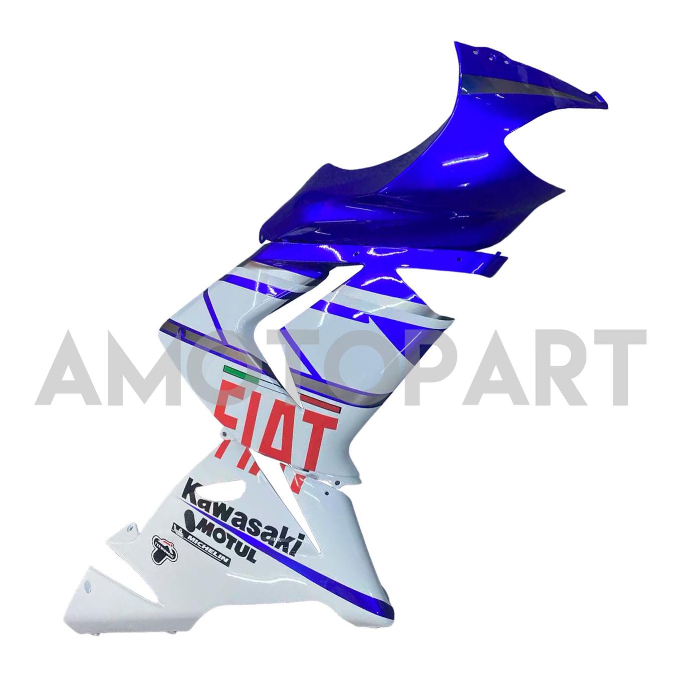 Amotopart 2004-2005 Kawasaki ZX10R Glossy Blue White Fairing Kit