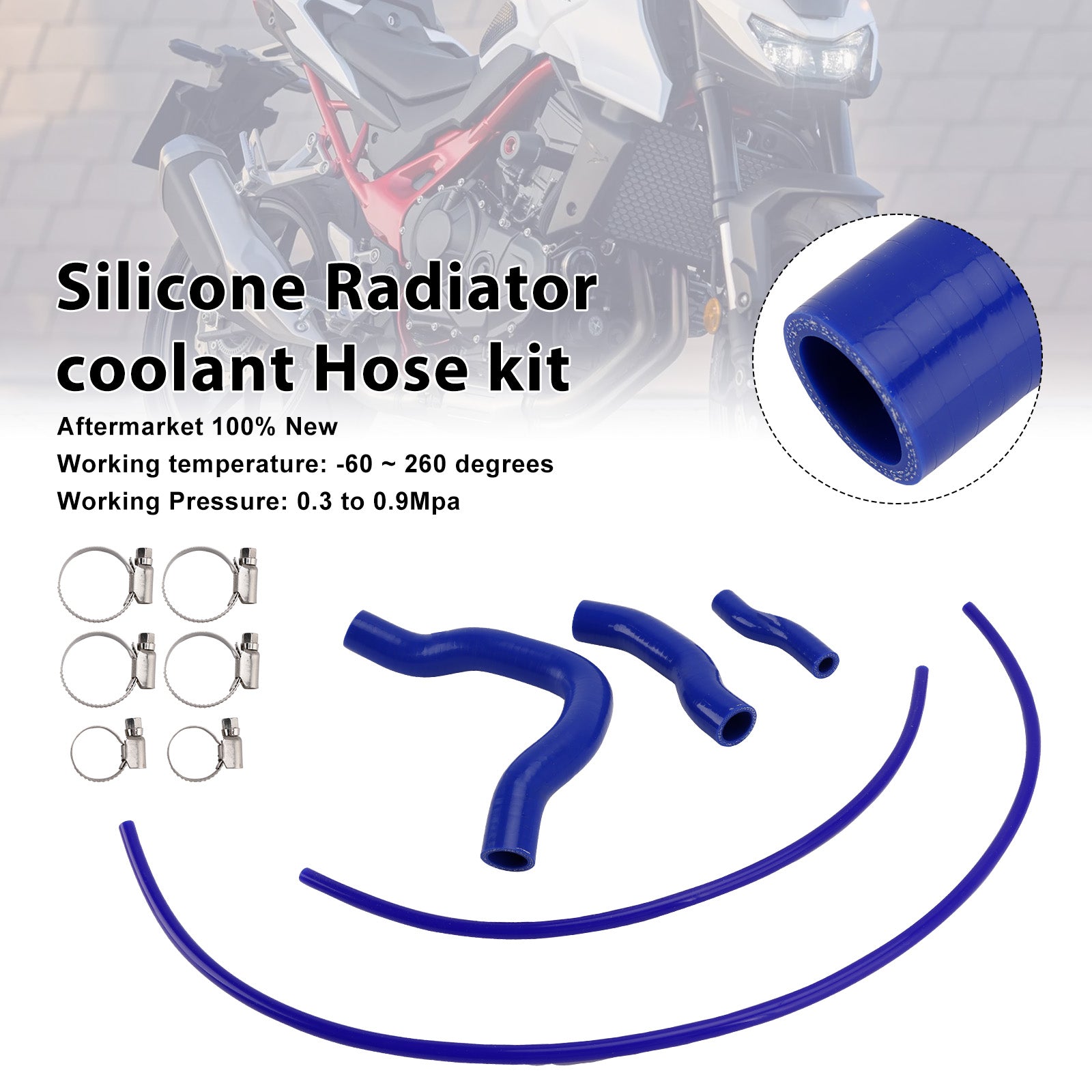 23-25 Honda CB750 Hornet XL750 Transalp Silicone Radiator coolant Hose