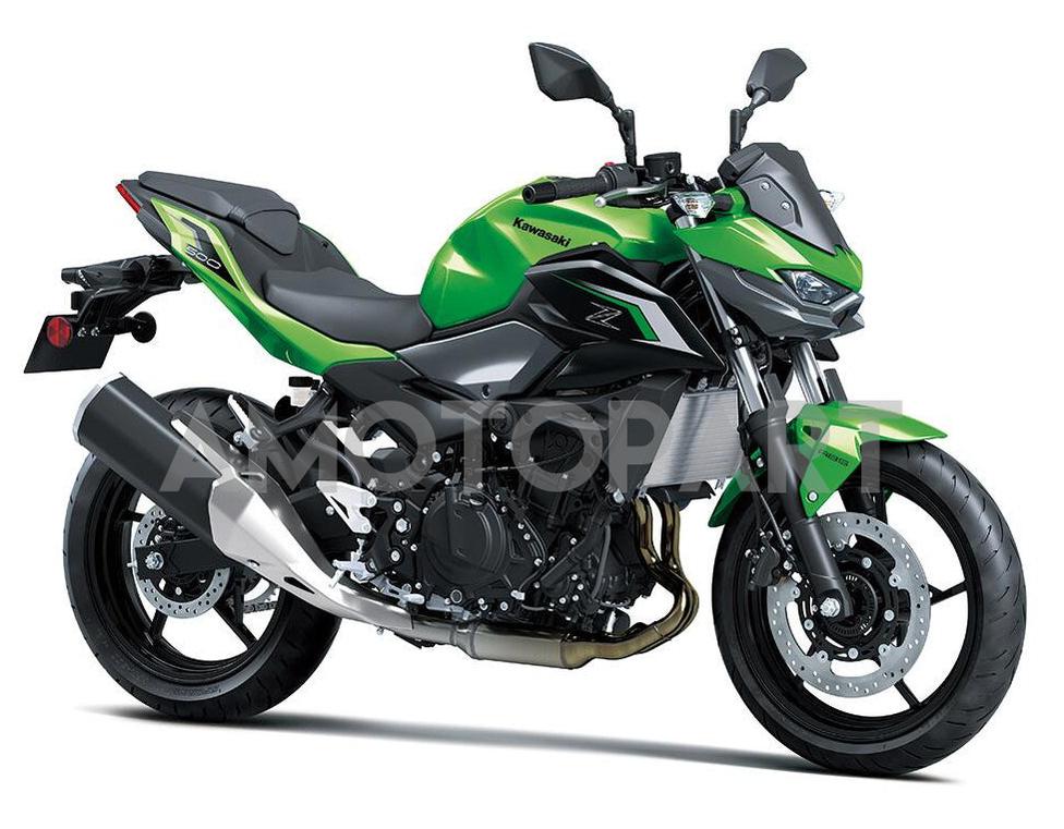 Amotopart 2025-2026 Kawasaki Z500 Green Fairing Kit