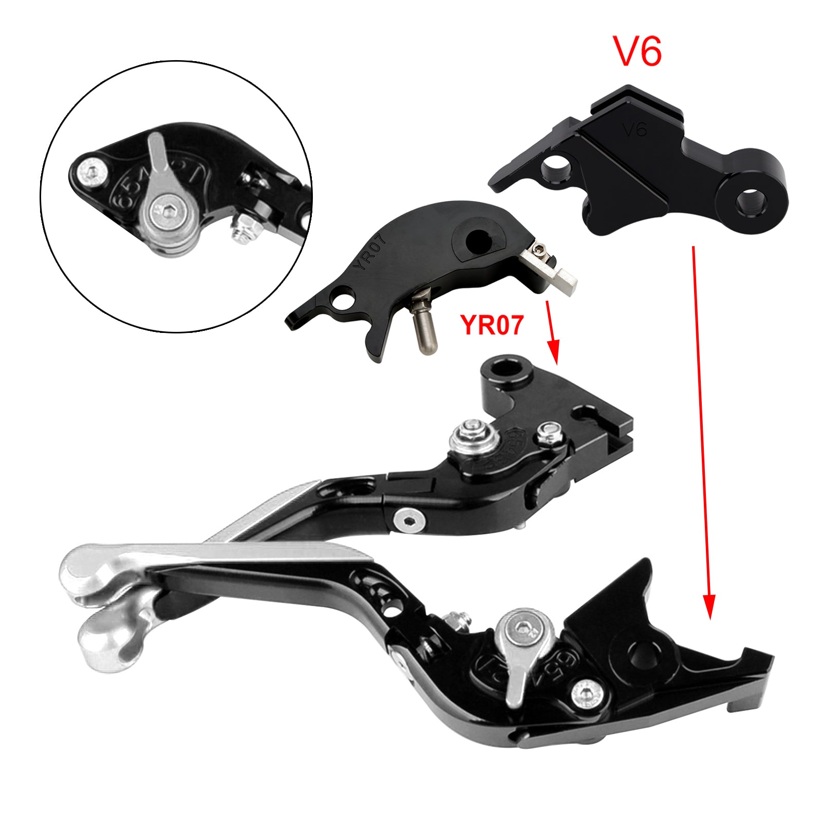 24-25 YAMAHA XSR900 XSR900GP MT-09 MT-09SP Adjustable Clutch Brake Lever