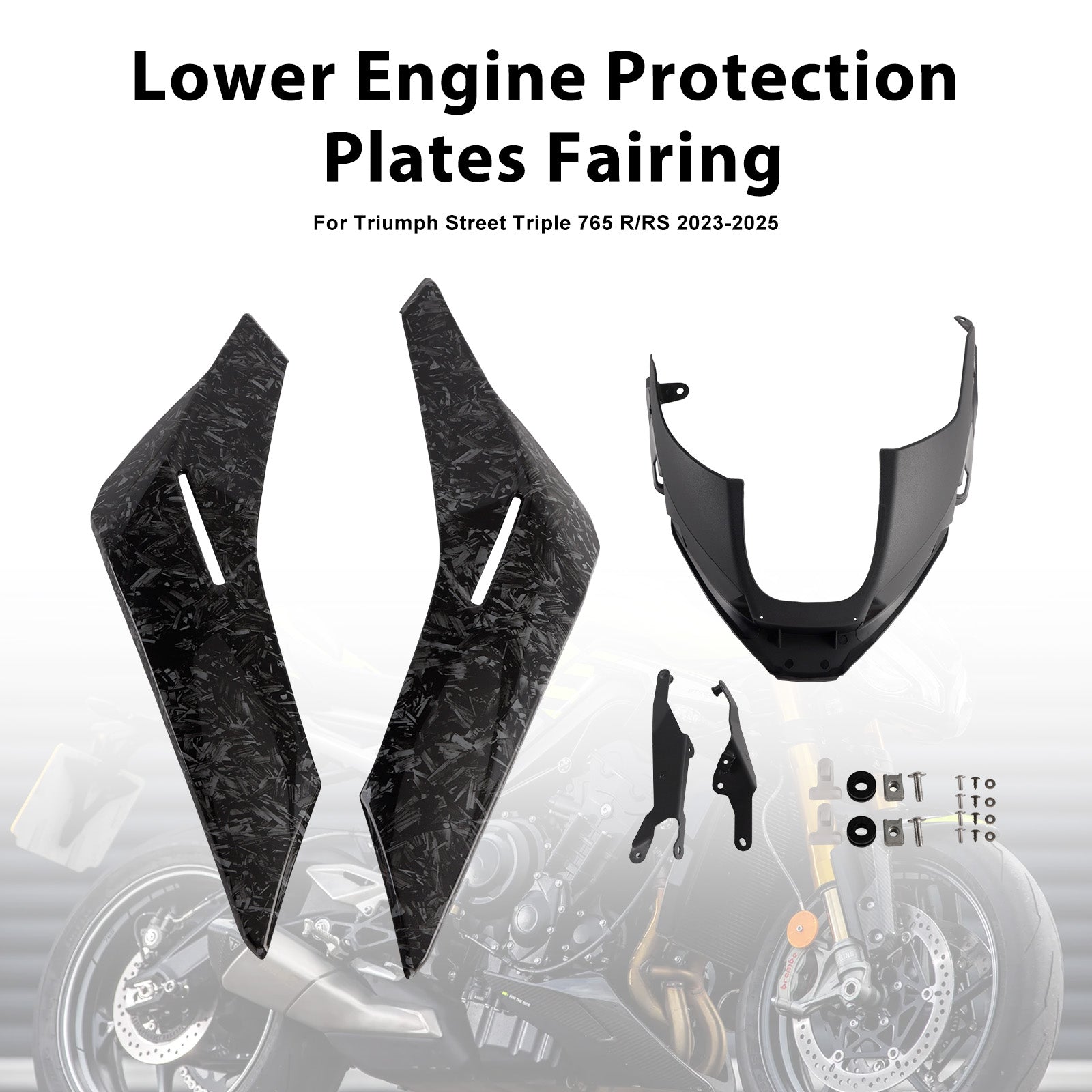 2023-2025 Street Triple 765 R/RSEngine Lower Belly Pan Panels Guard Fairing