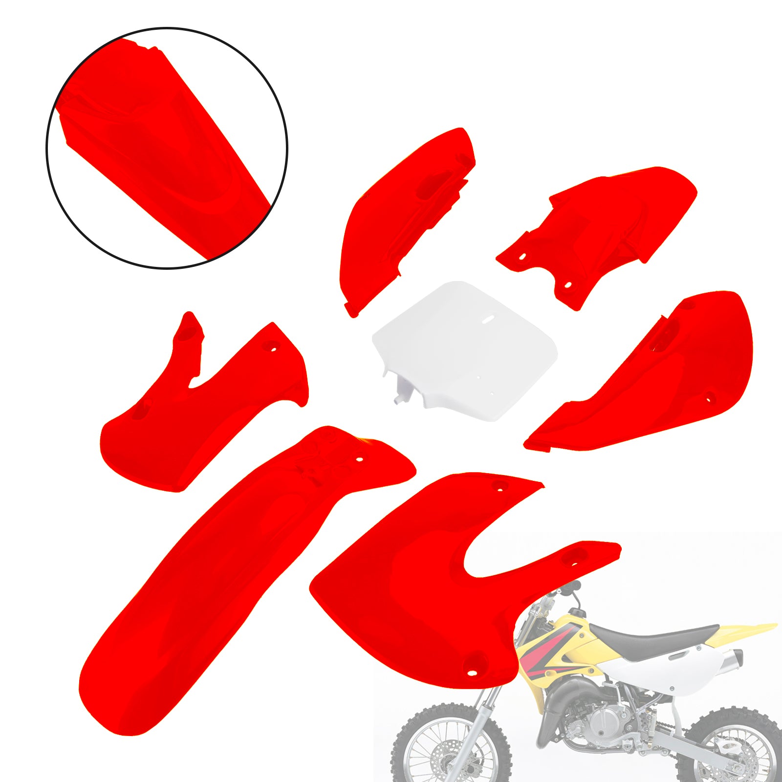 Injektion ABS Plastikkörperverkleidungskit für Kawasaki KLX110 KLX65 RM65 DRZ110