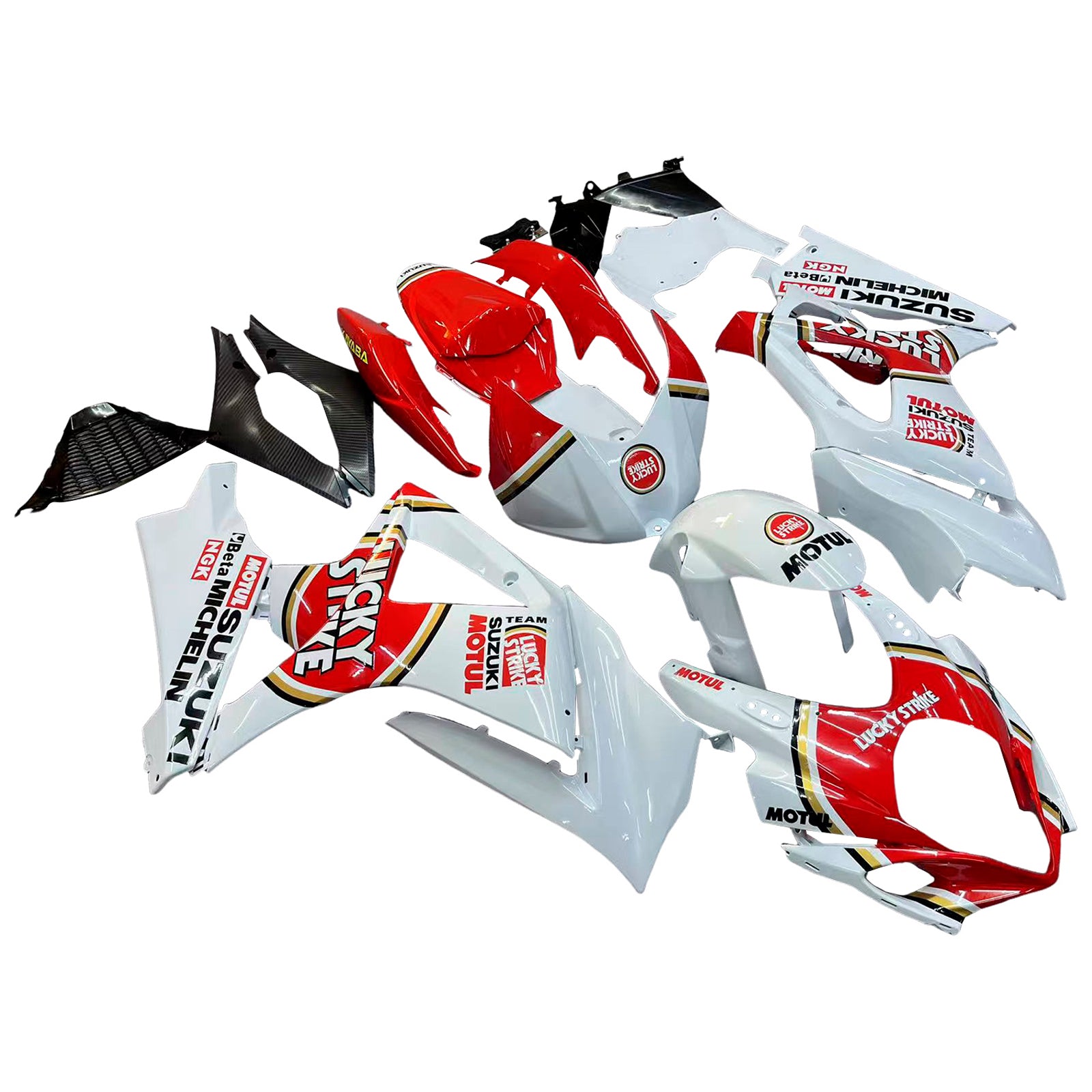 Amotopart 2007-2008 Suzuki GSXR1000 Red White Black Fairing Kit