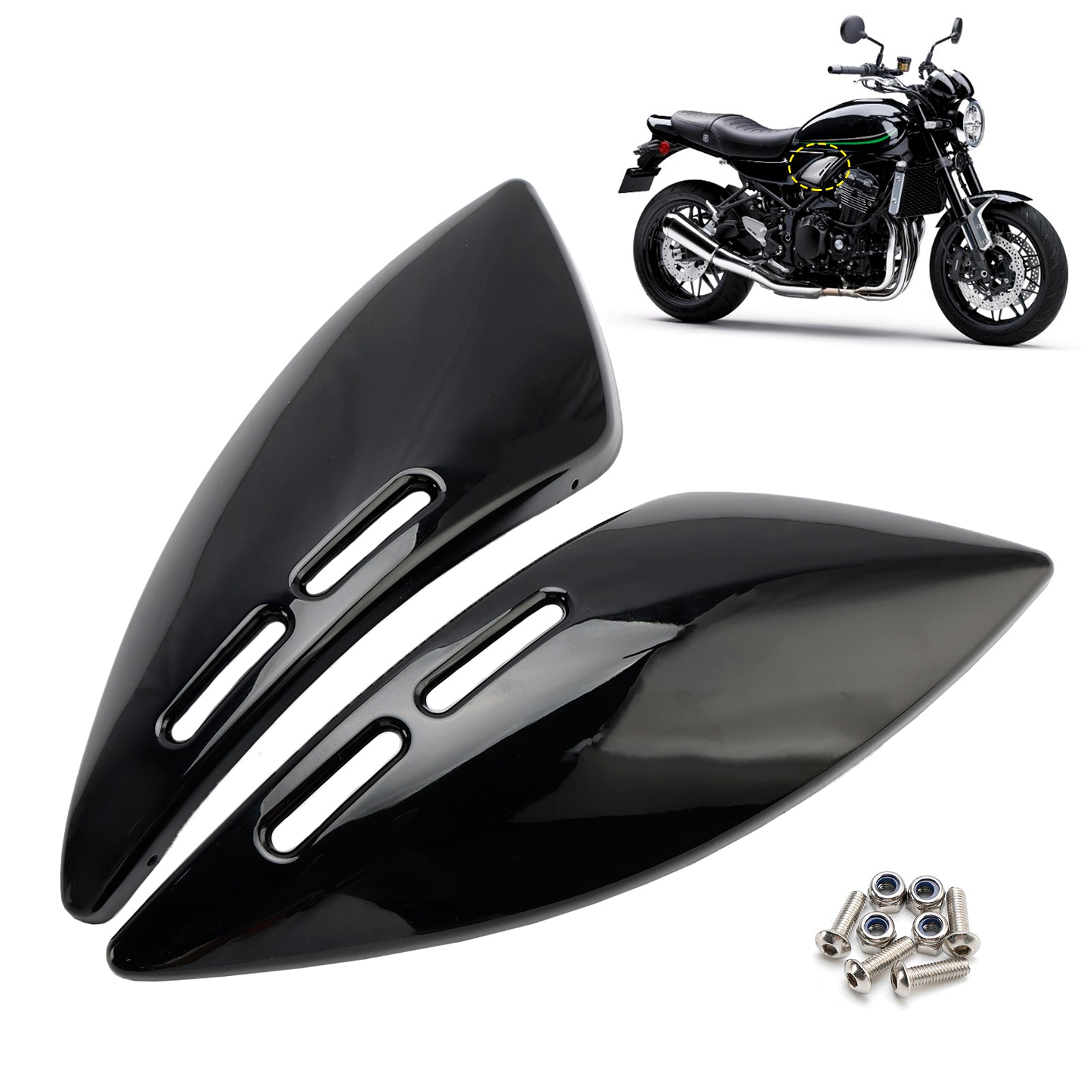 18-24 Kawasaki Z900RS Gas Tank Side Cover Panel Fairing Cowl