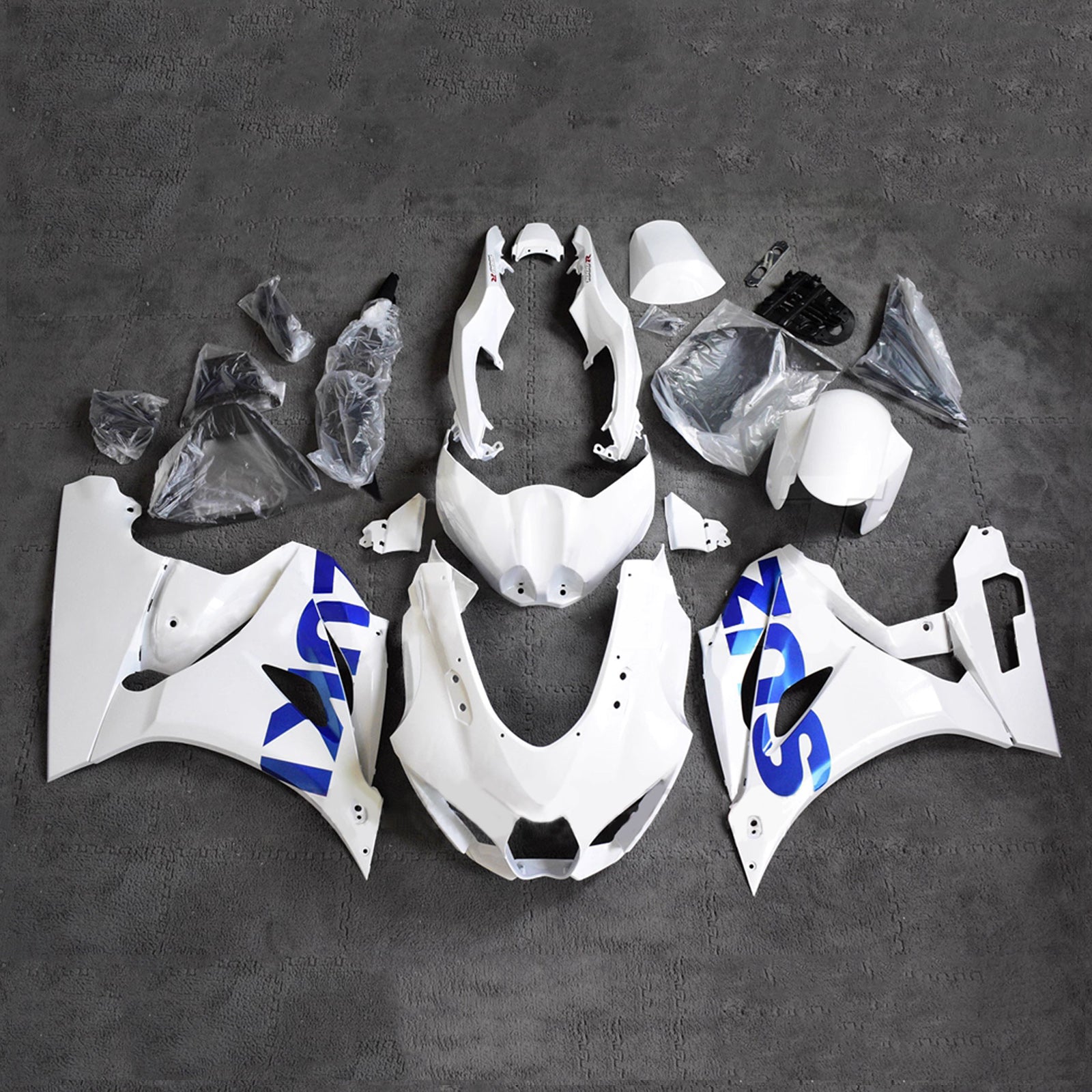 Amotopart 2017-2025 Suzuki GSXR1000 witblauwe kuipset