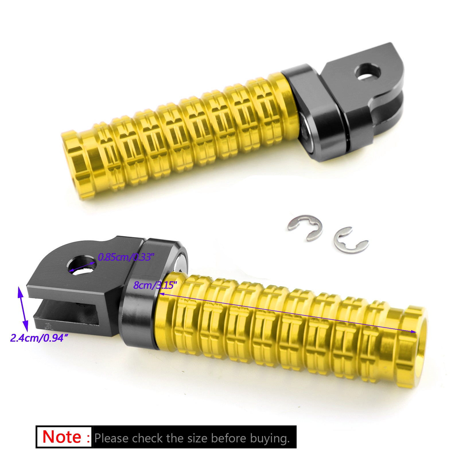 Yamaha MT-03 MT/FZ07 MT/FZ09 MT/FZ10 FZ8 FZ1 Tracer900 Front Footpegs