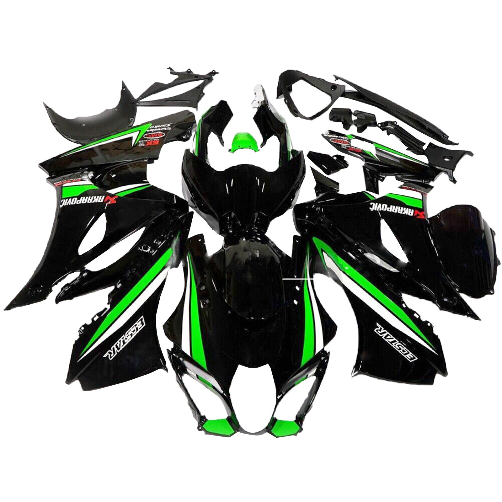 Amotopart 2017-2025 K17 GSXR1000 Suzuki Black&Green Fairing Kit