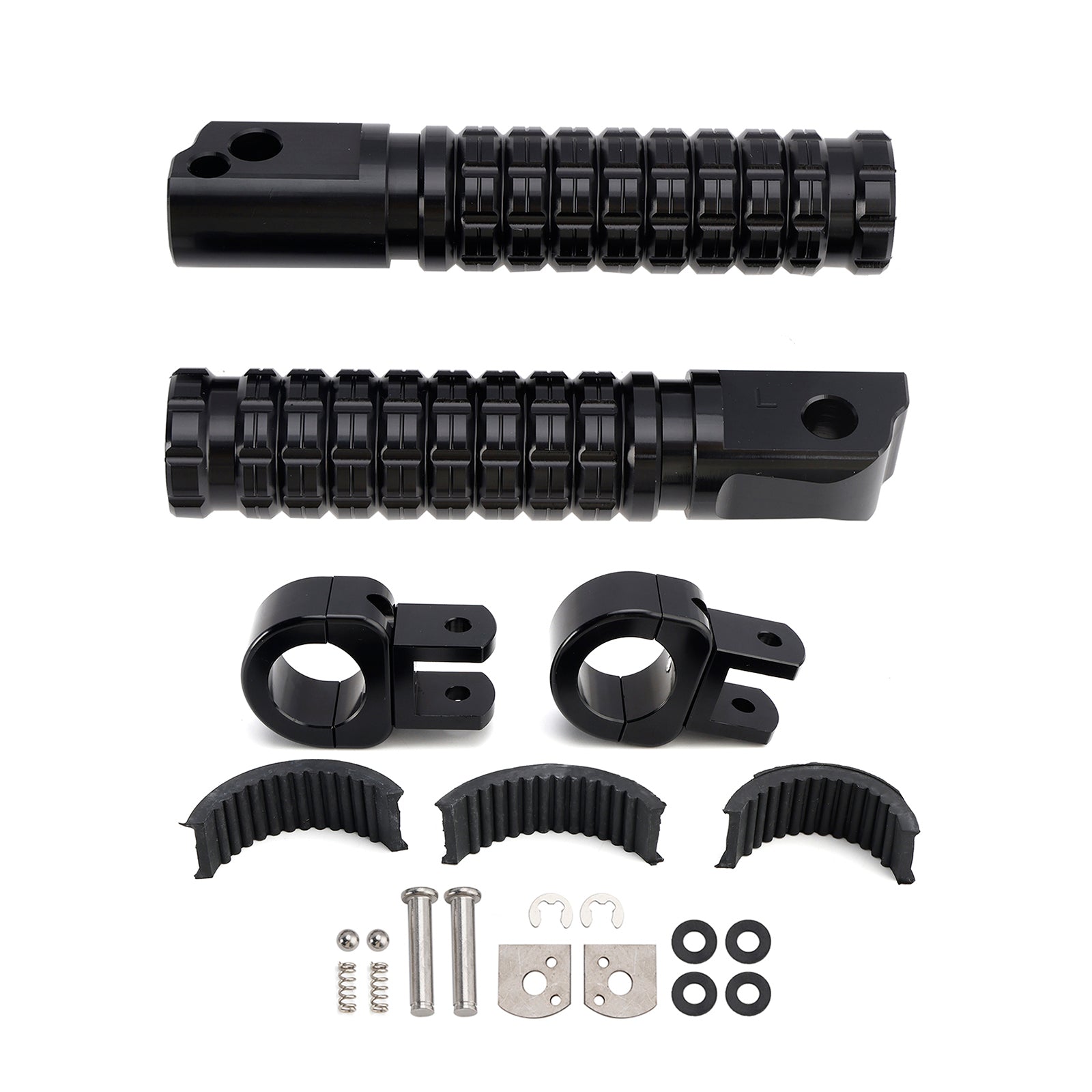 Apoios para os pés dianteiros universais, apoios para os pés adequados para motocicletas com 1.25" barras