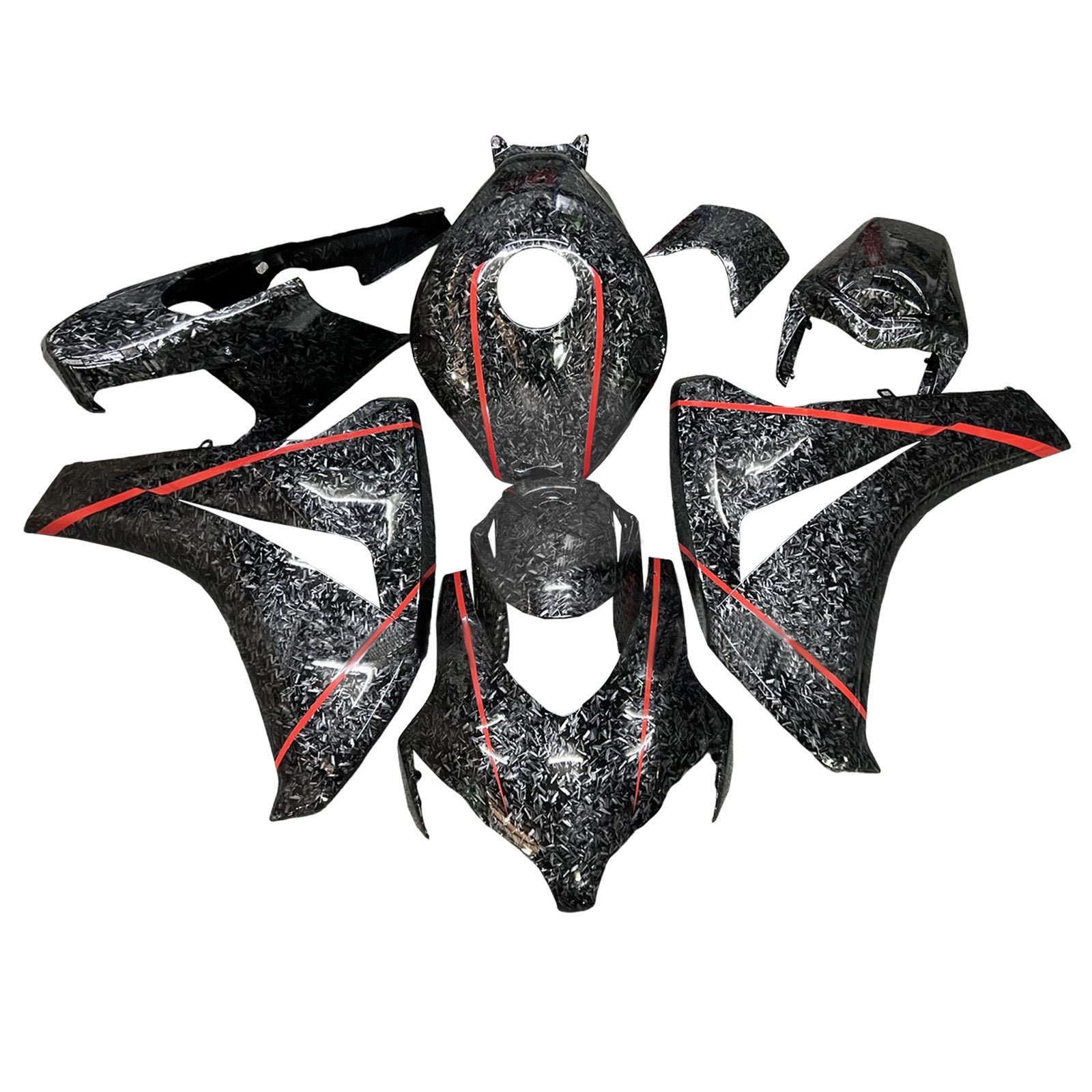 Amotopart 2008-2011 Honda CBR1000RR Forged Carbon Fiber Pattern Fairing Kit