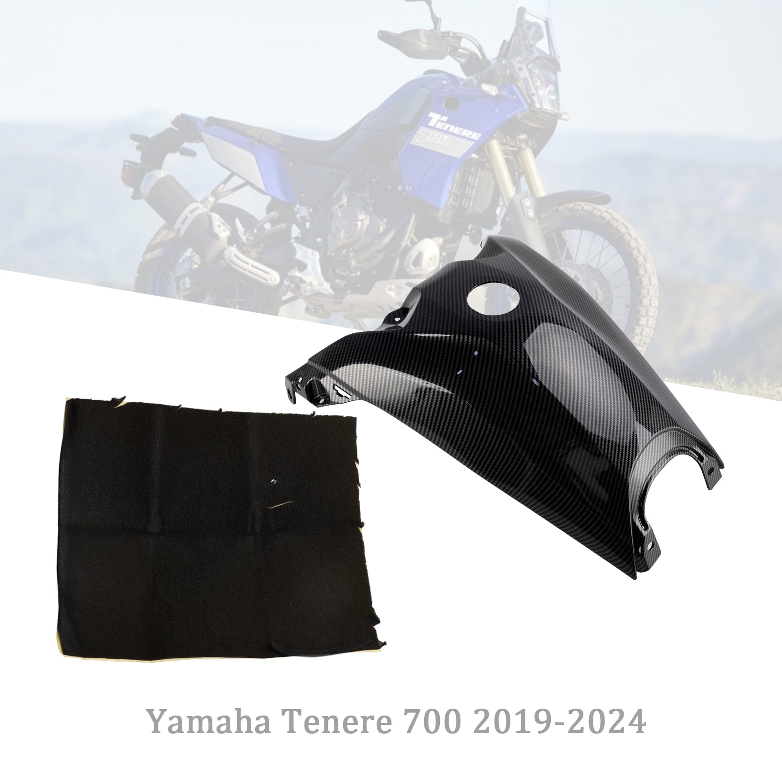 2019-2024 Yamaha Tenere 700 Tanque de gasolina Protetor de carenagem de tanque de gasolina