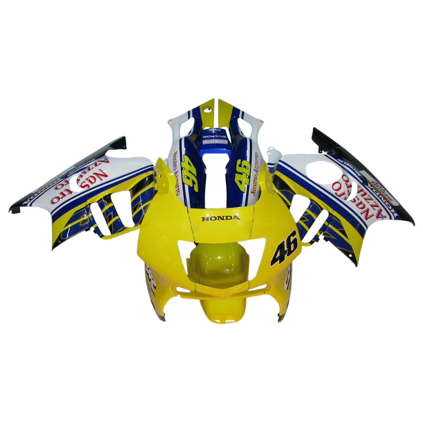 Amotopart 1997-1998 Honda CBR600 F3 Geel Zwart Witte kuipkit