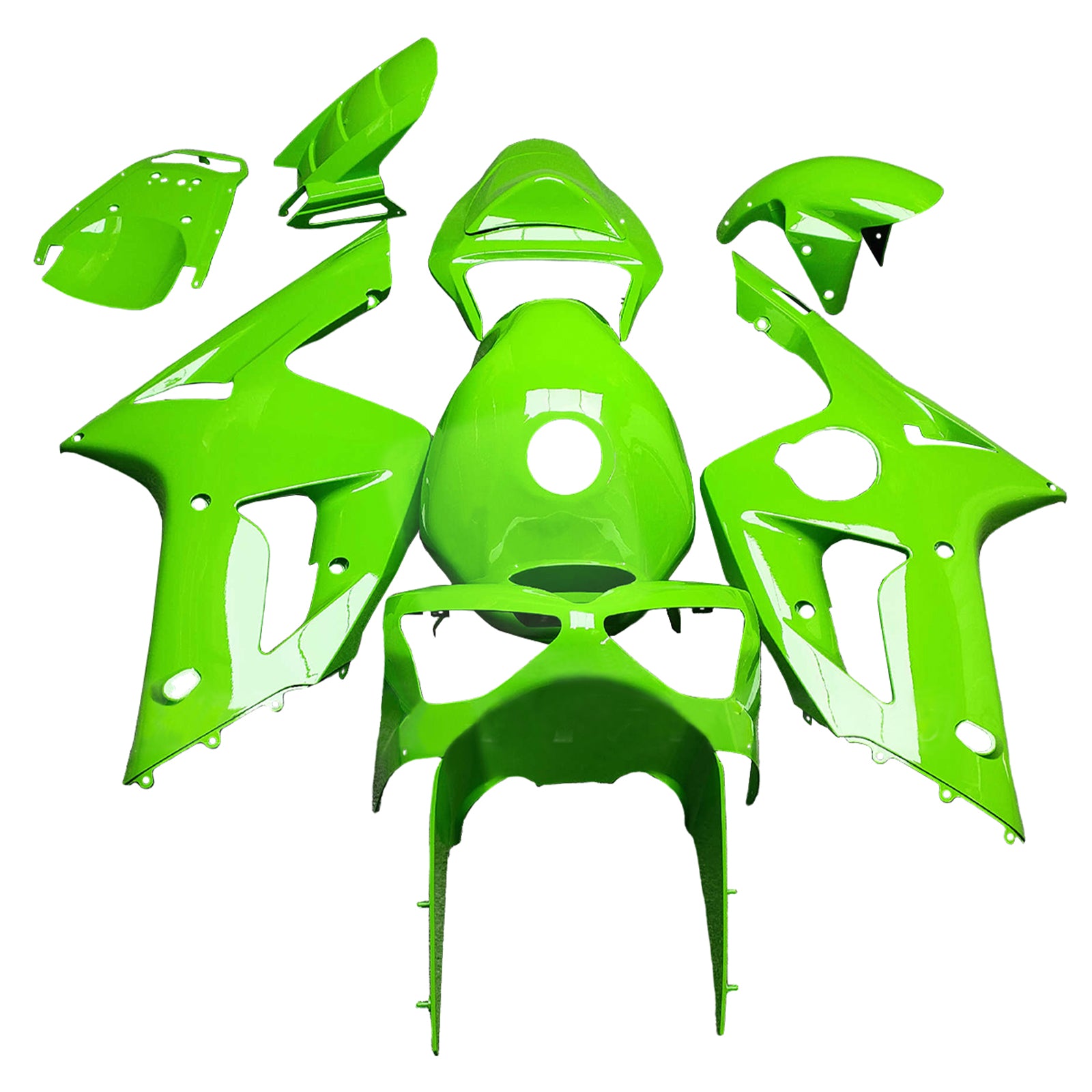 Amotopart 2003-2004 Kawasaki ZX6R 636 Light Green Fairing Kit
