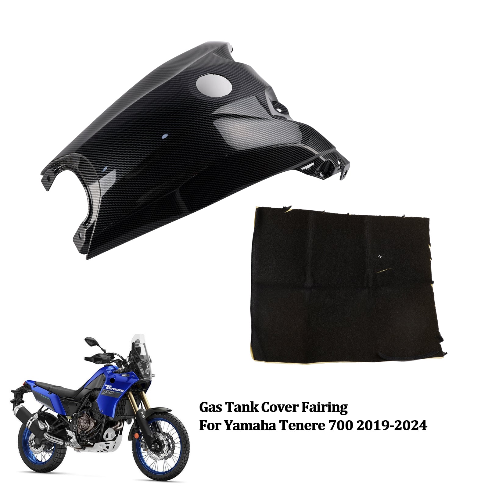 2019-2024 Yamaha Tenere 700 Tanque de gasolina Protetor de carenagem de tanque de gasolina