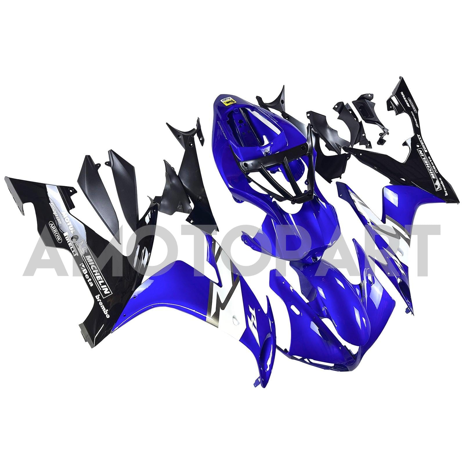 Amotopart 2004-2006 Yamaha YZF 1000 R1 Blue White Black Fairing Kit