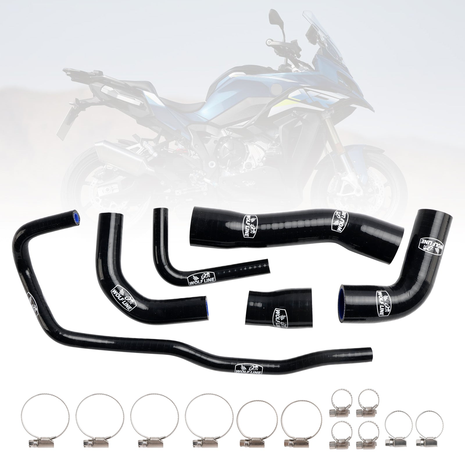 2021-2024 BMW S1000XR Silikone Radiator Kølevæskeslange Kit