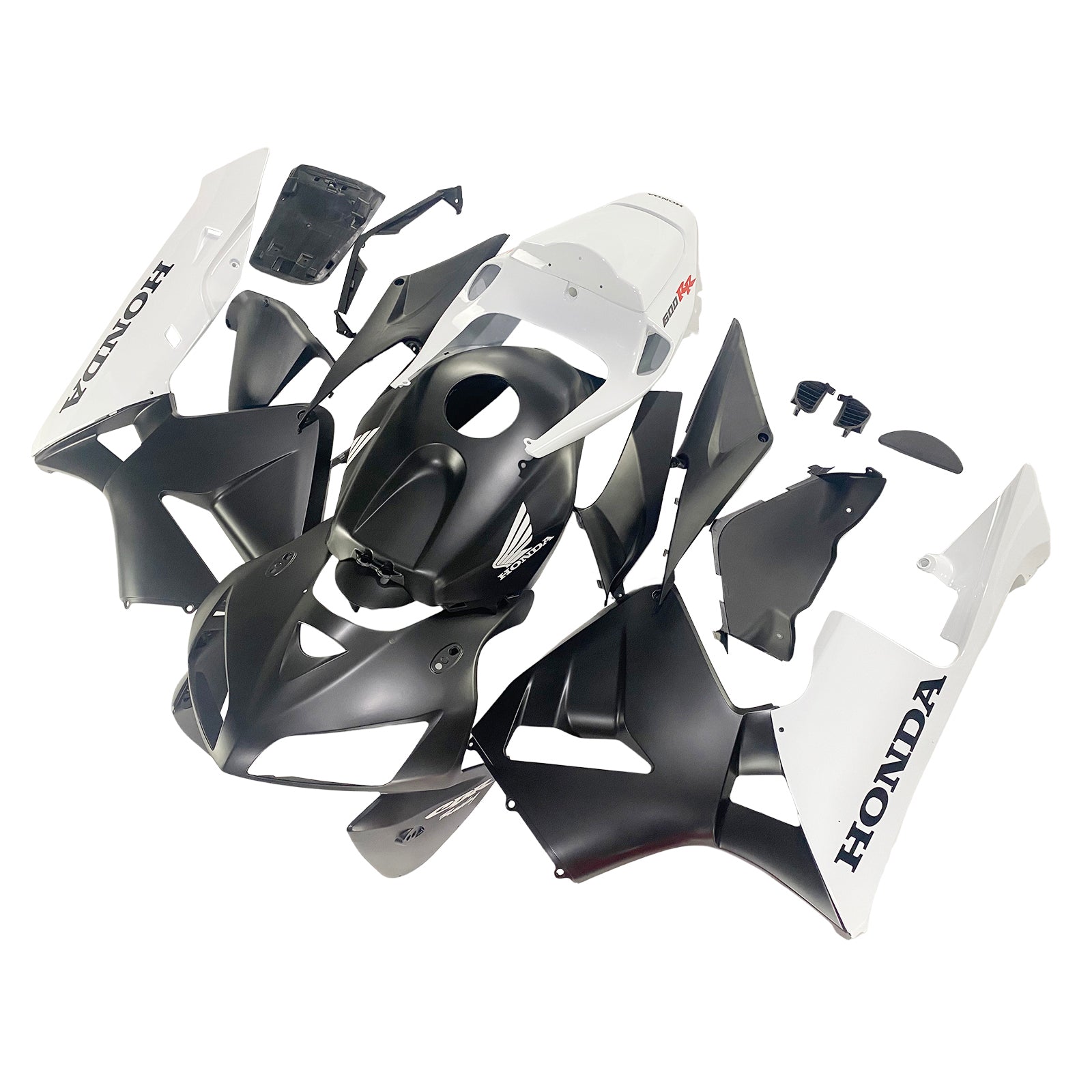 Amotopart 2005-2006 Honda CBR600RR Black White Fairing Kit